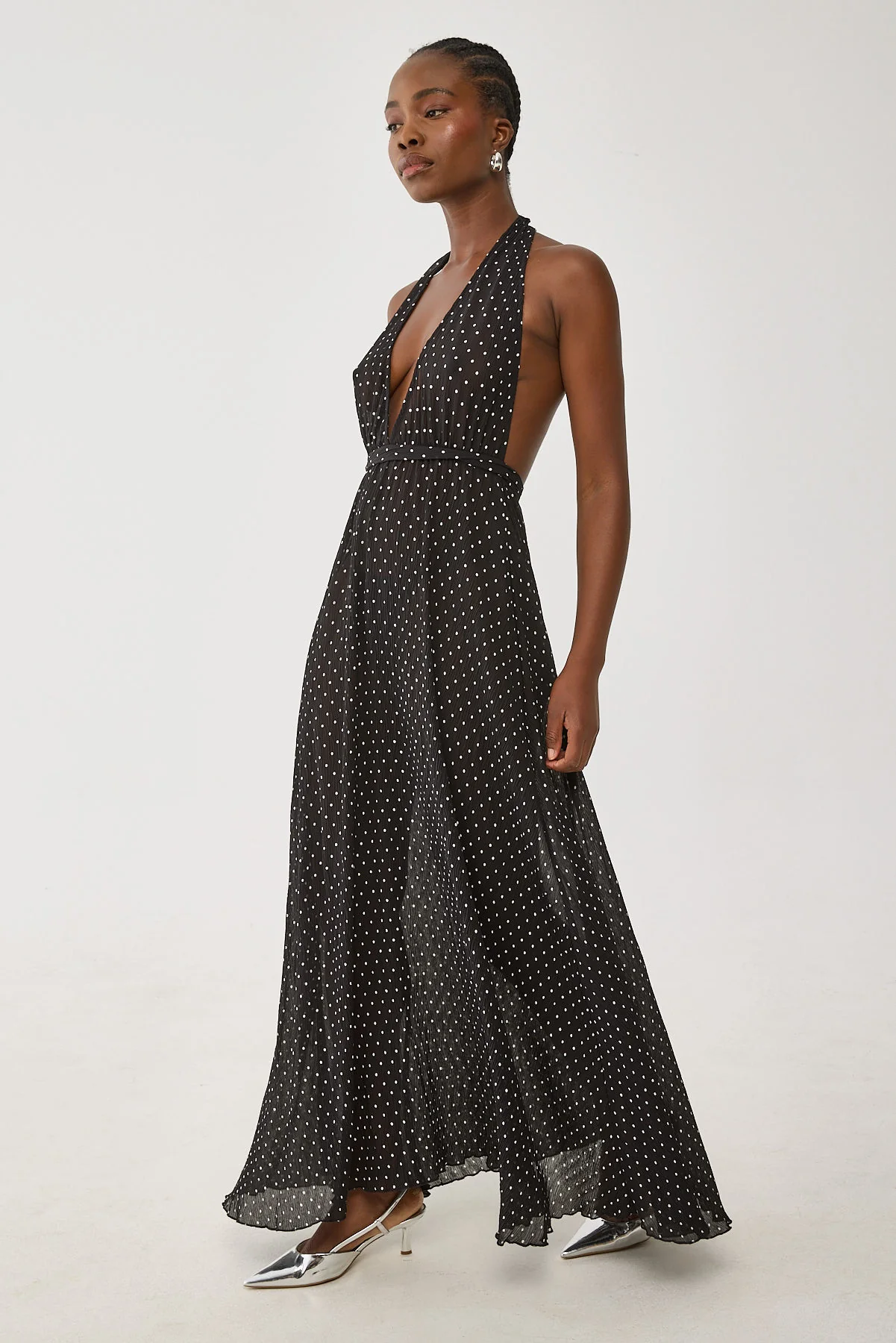 Lioness District Maxi Dress Onyx Polka - Image 5