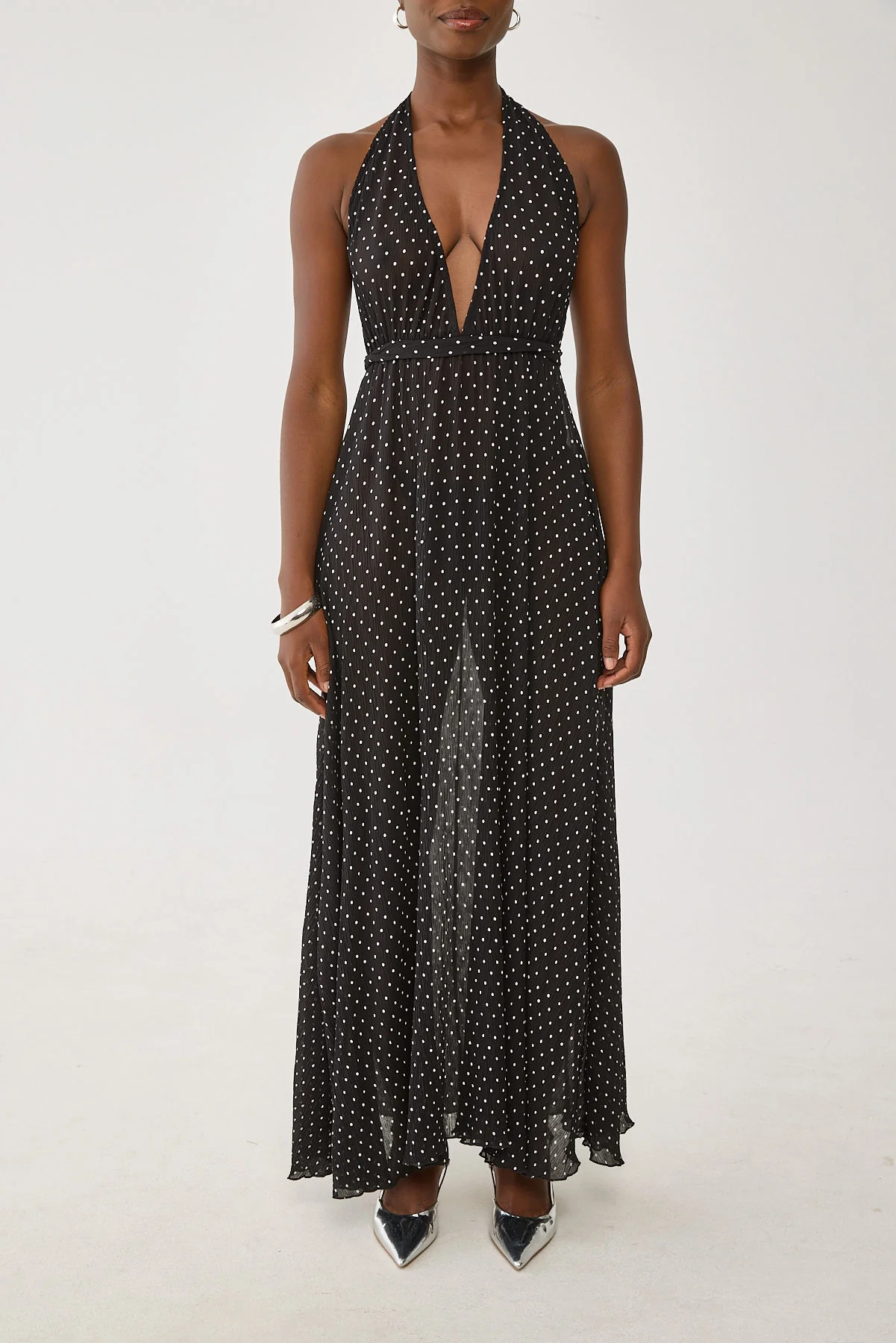 Lioness District Maxi Dress Onyx Polka - Image 8