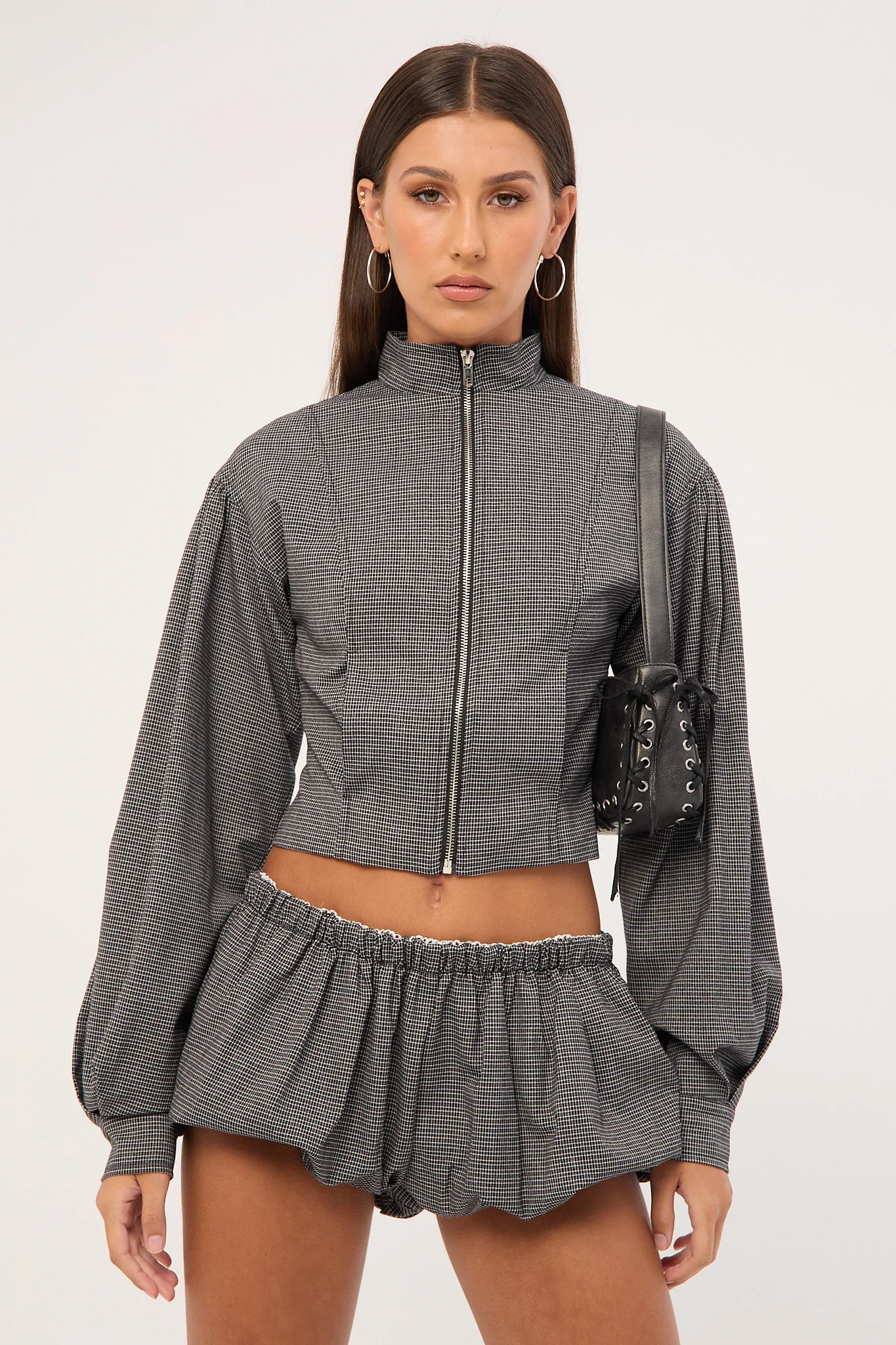 Lioness Eclipse Jacket Onyx Plaid