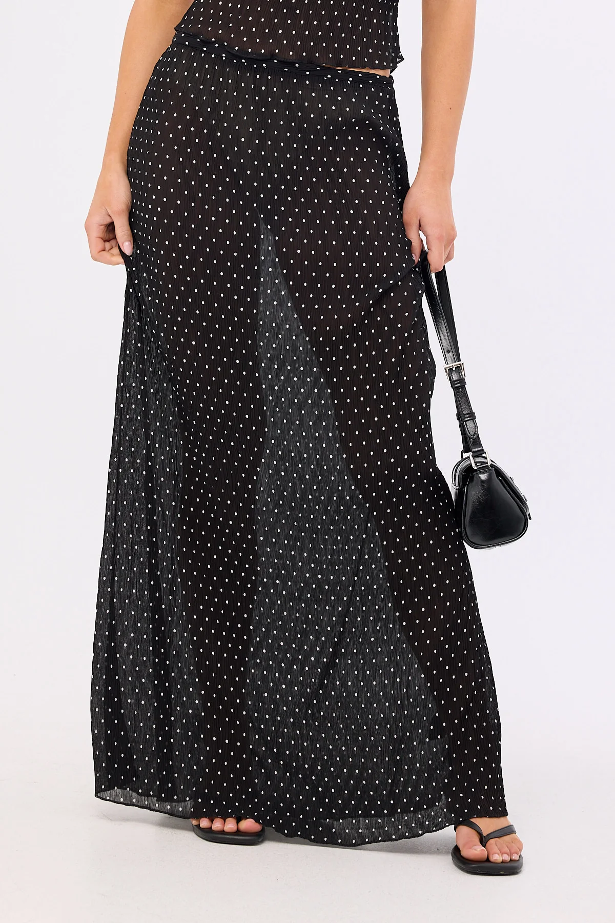Lioness Ford Maxi Skirt Onyx Polka - Image 2
