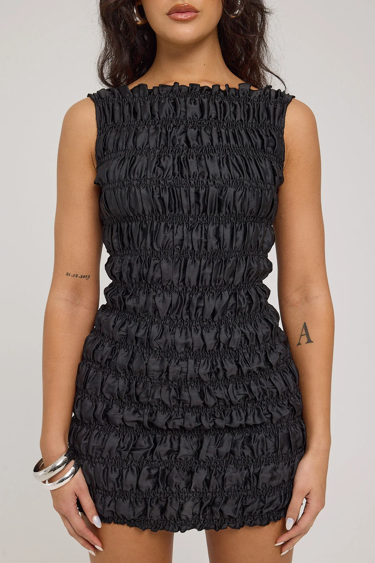 Lioness Guccio Mini Dress Onyx - Image 7