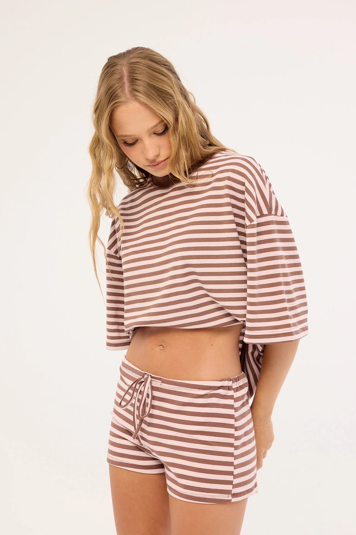 Lioness Kourt Bloomers Chocolate Blush Stripe - Image 3