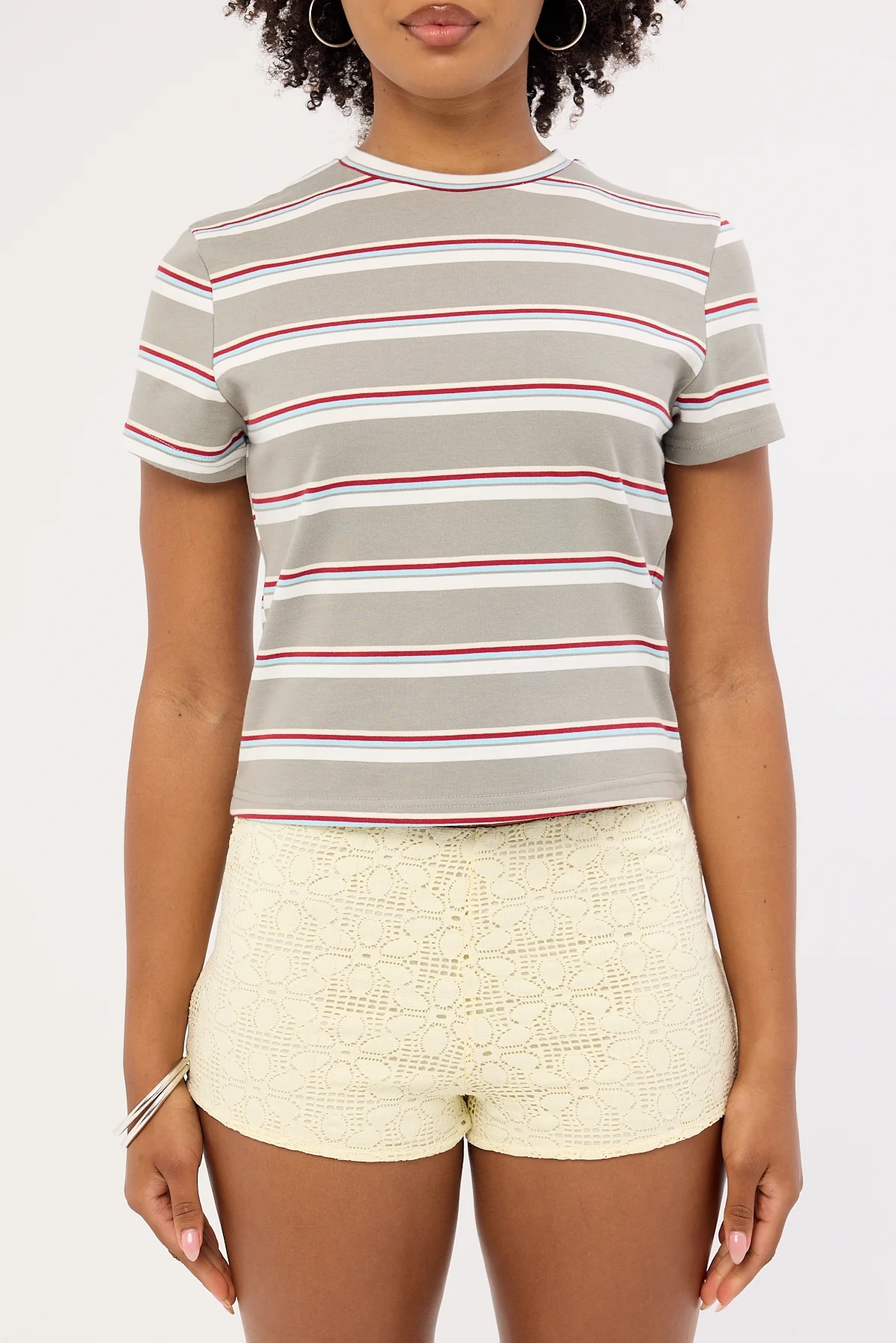 Lioness Loft Stripe Tee Ash - Image 7