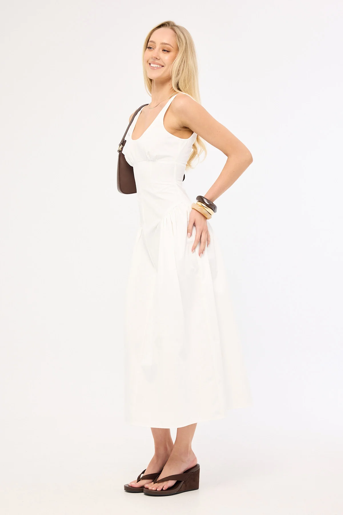 Lioness Luna Rosa Maxi Dress Porcelain - Image 3