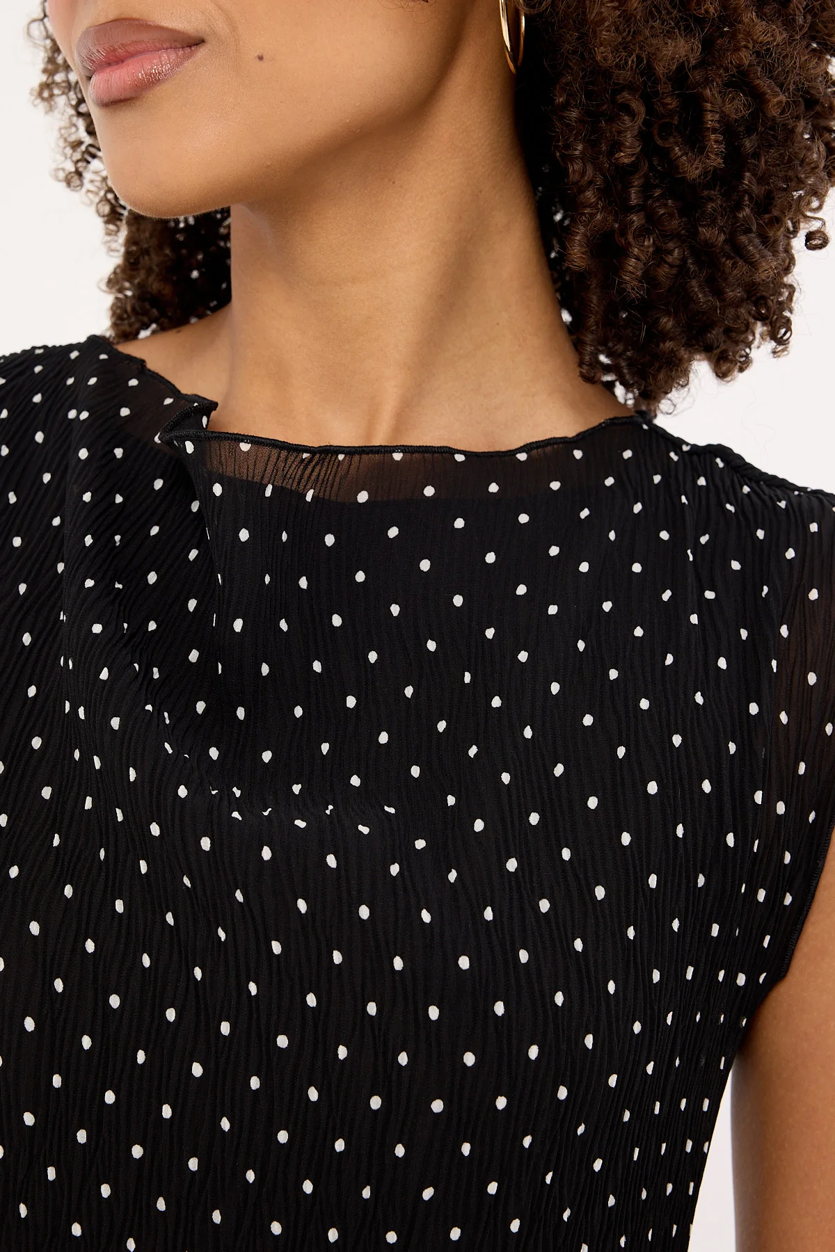 Lioness Mariner Mini Dress Noir Polka - Image 4
