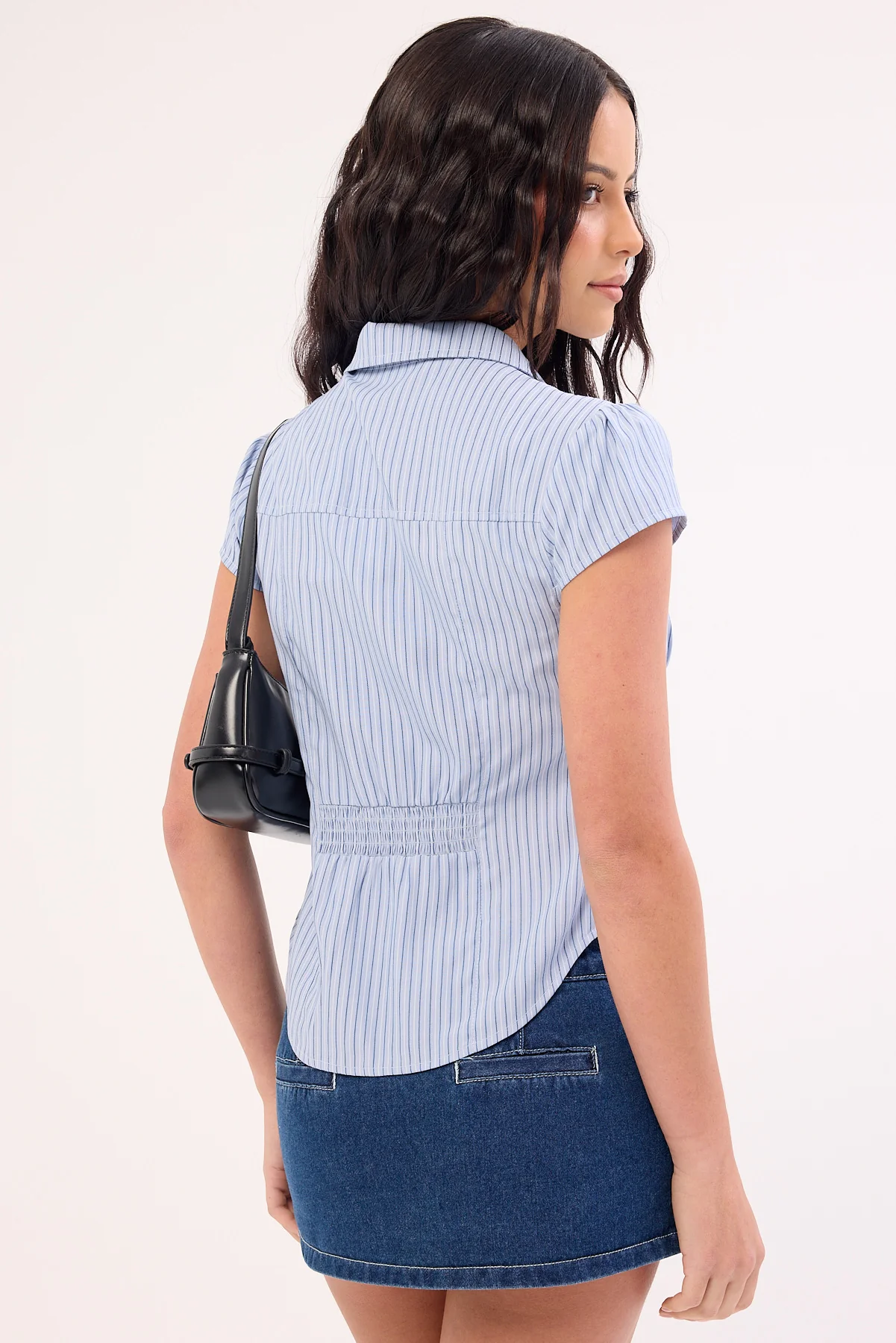 Lioness Mon Cheri Blouse Baby Blue Stripe - Image 5