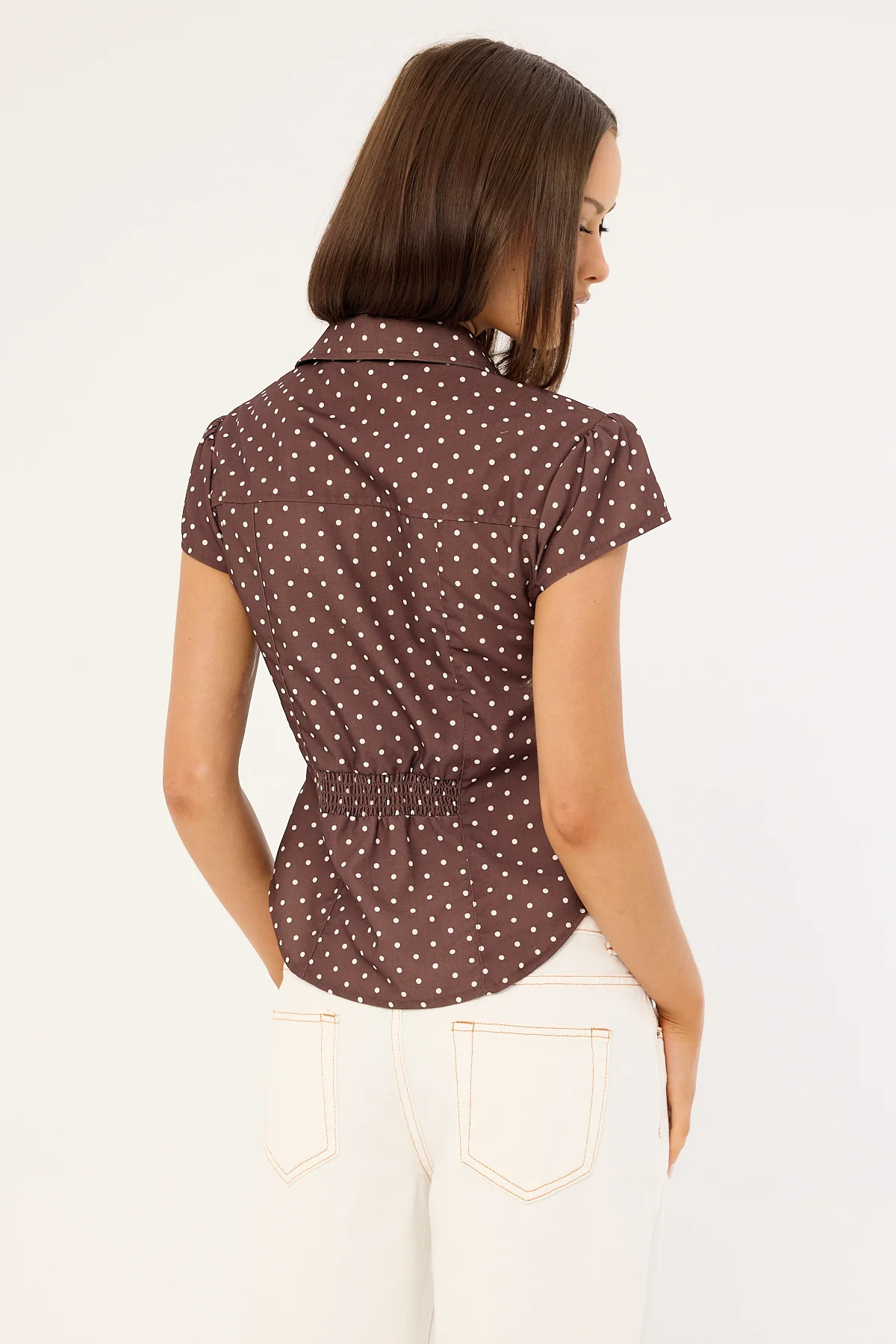 Lioness Mon Cheri Blouse Chocolate Polka - Image 4
