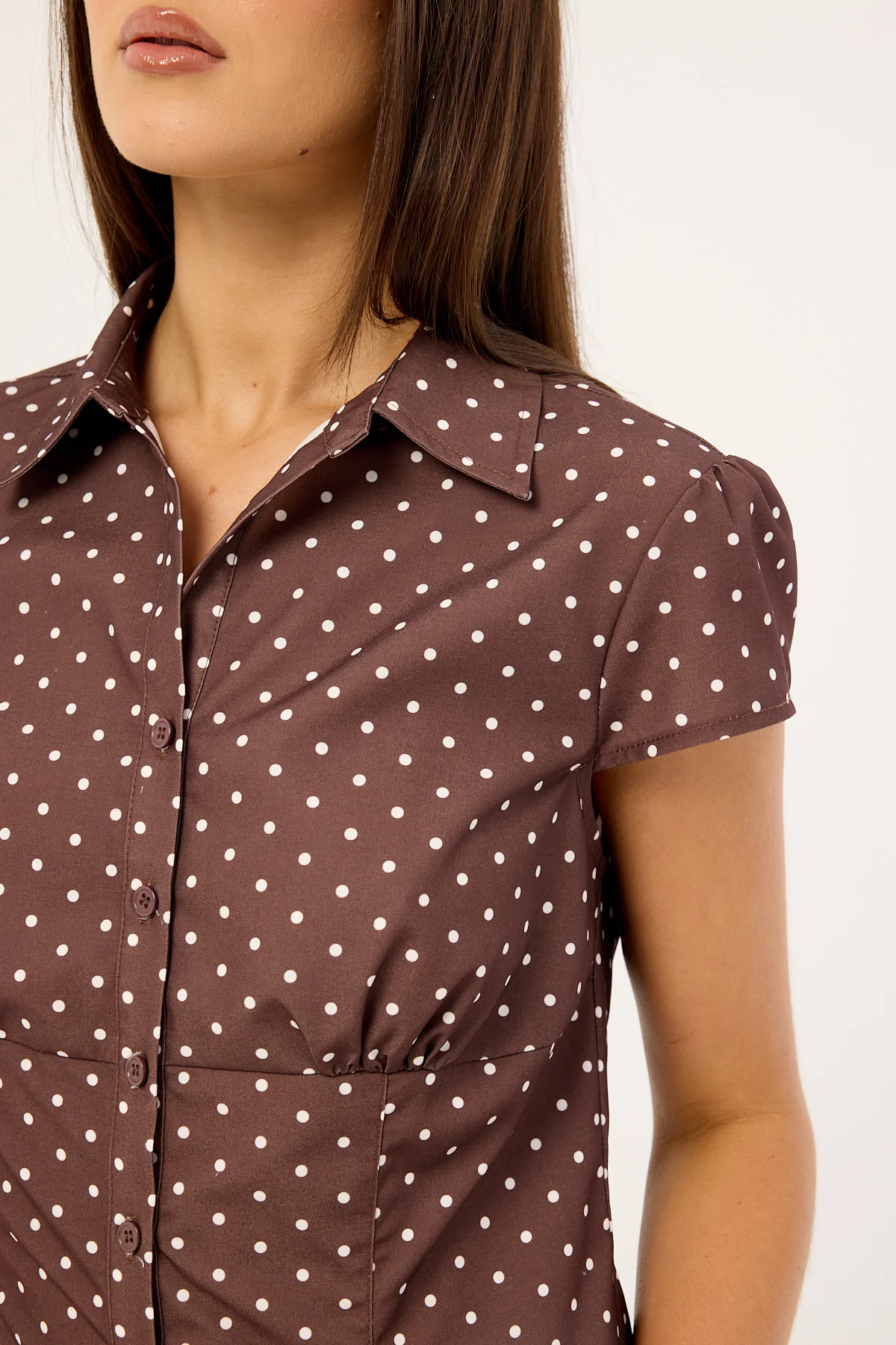 Lioness Mon Cheri Blouse Chocolate Polka - Image 5
