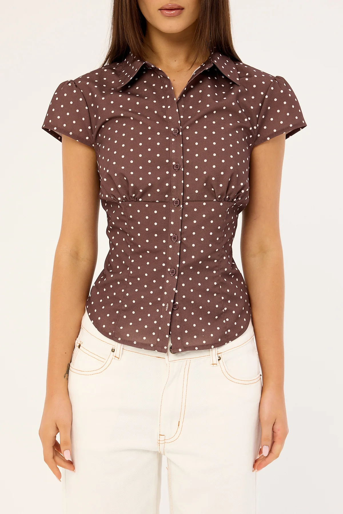 Lioness Mon Cheri Blouse Chocolate Polka - Image 6