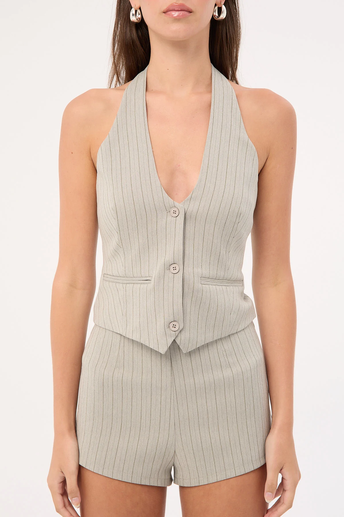 Lioness Renewal Halter Top Ash Stripe - Image 7