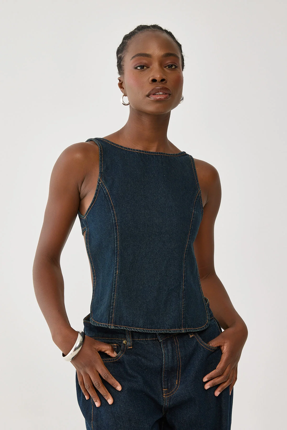 Lioness Rider Backless Top Indigo - Image 5