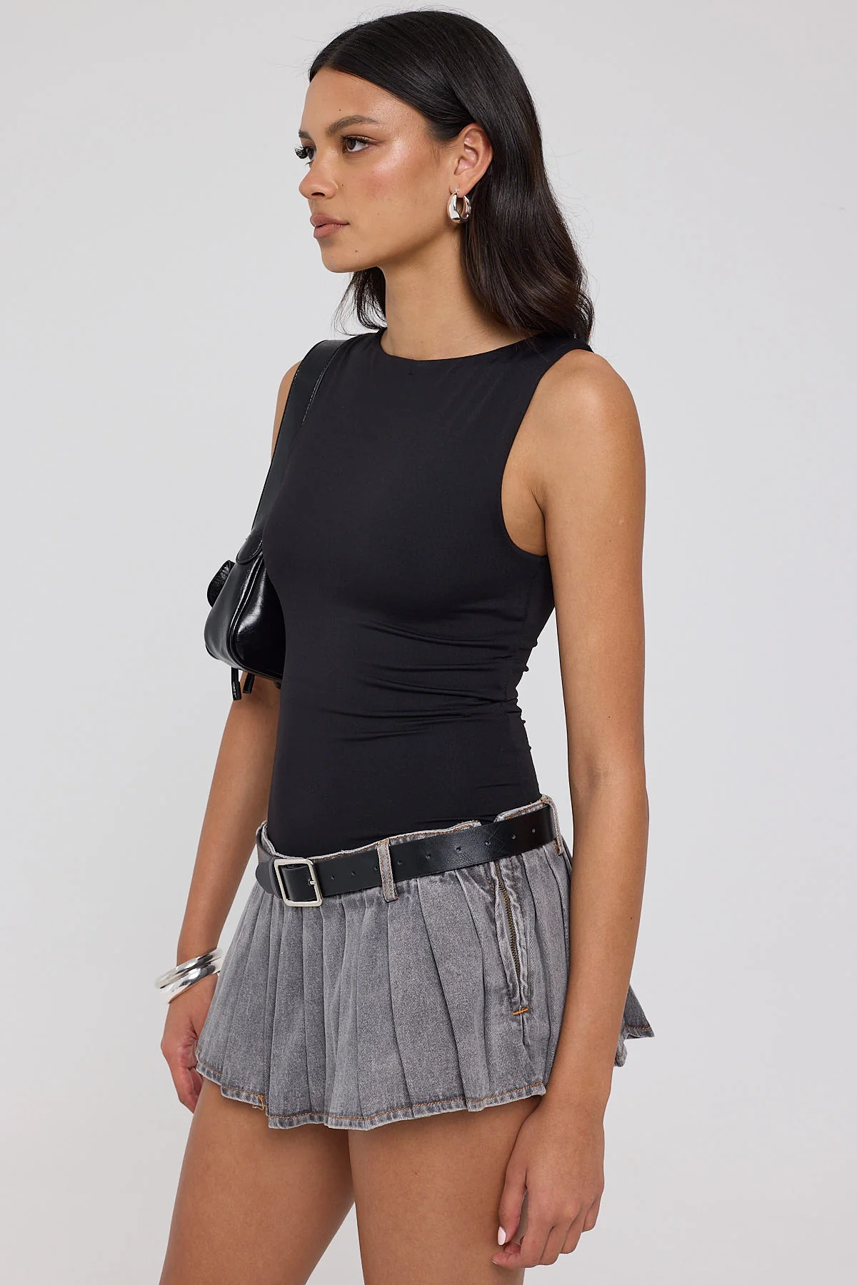 Lioness Rider Mini Skort Washed Grey - Image 3