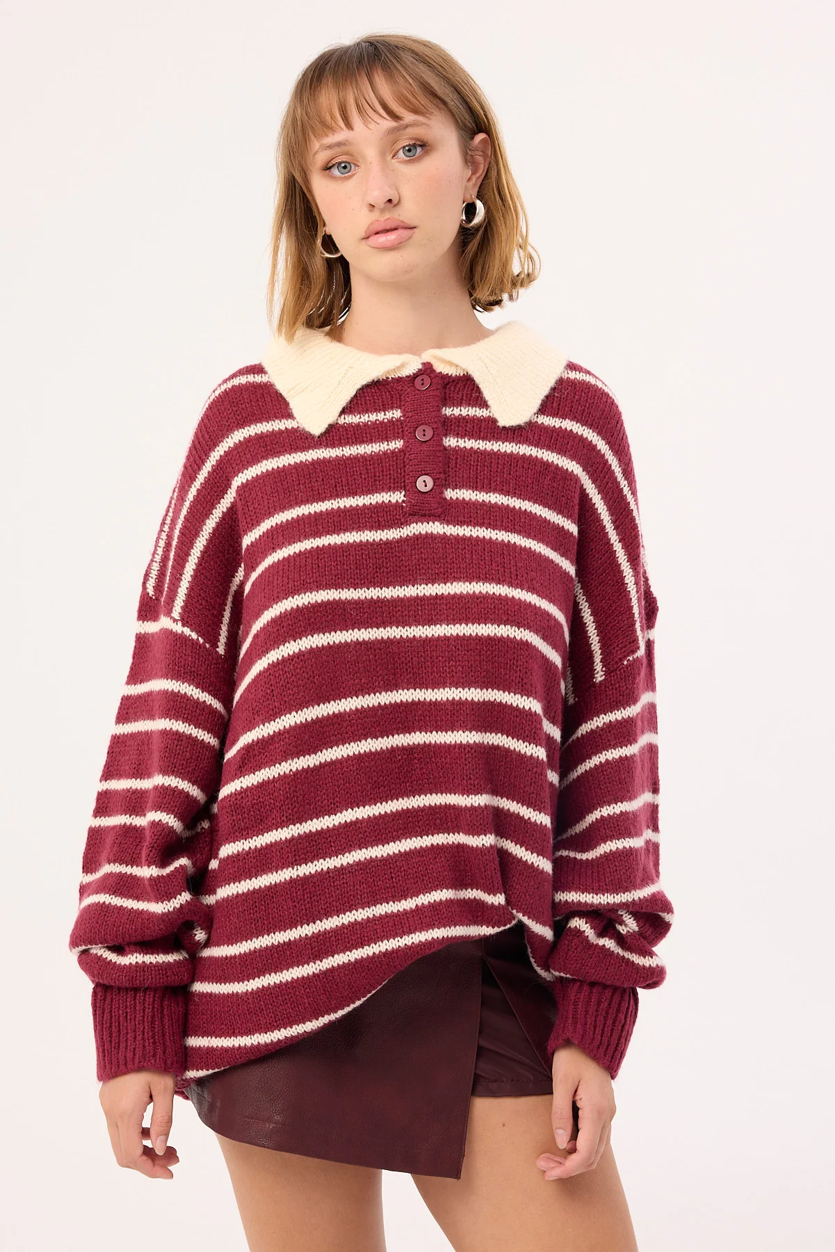 Lioness Rising Sun Knit Jersey Crimson - Image 4