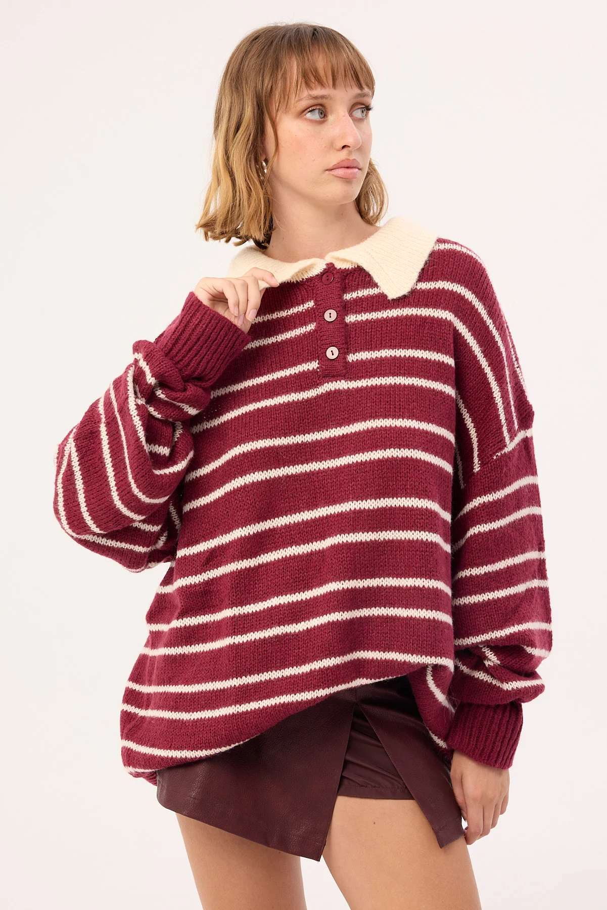Lioness Rising Sun Knit Jersey Crimson - Image 5
