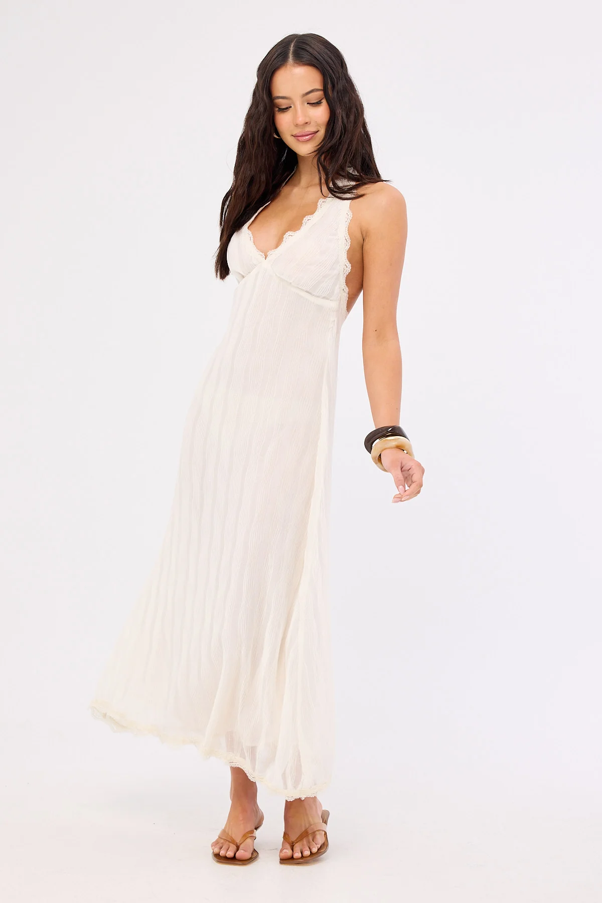Lioness Stars Align Midi Dress Cream - Image 3