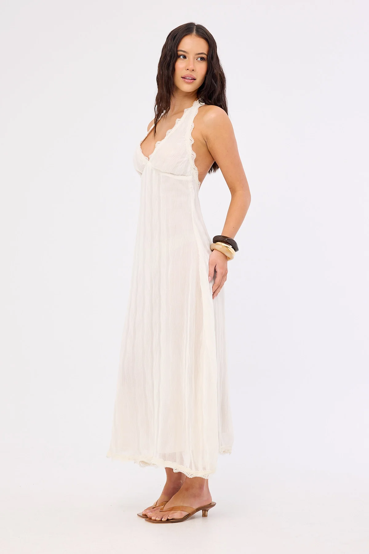 Lioness Stars Align Midi Dress Cream - Image 5