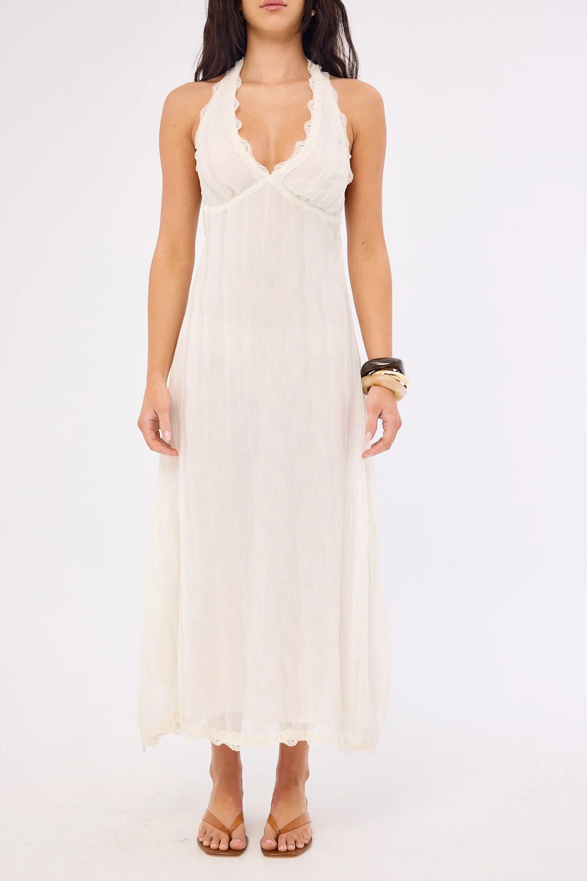 Lioness Stars Align Midi Dress Cream - Image 8