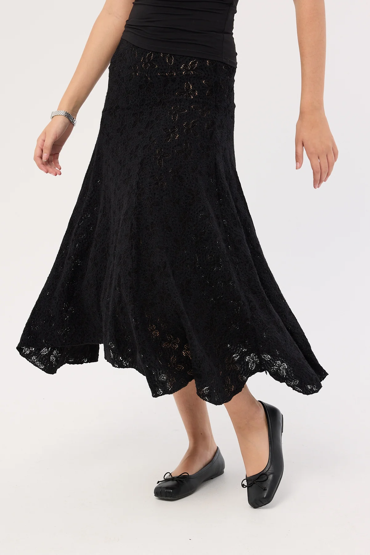Lioness Tidal Midi Skirt Ink - Image 2