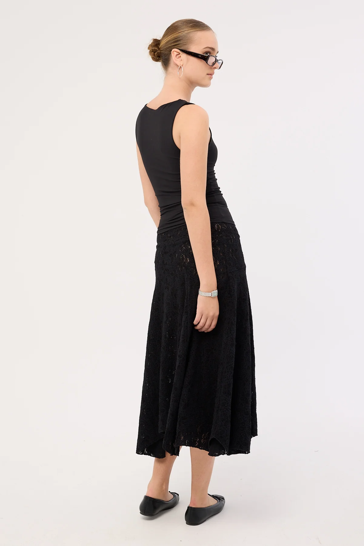 Lioness Tidal Midi Skirt Ink - Image 4