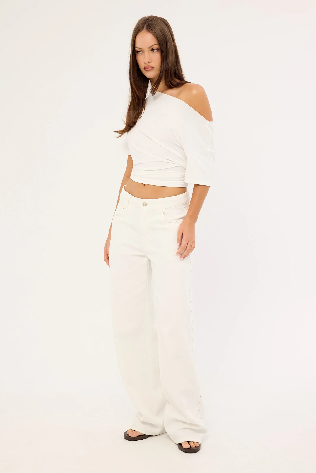 Lioness Top Model Studded Jean Porcelain - Image 4