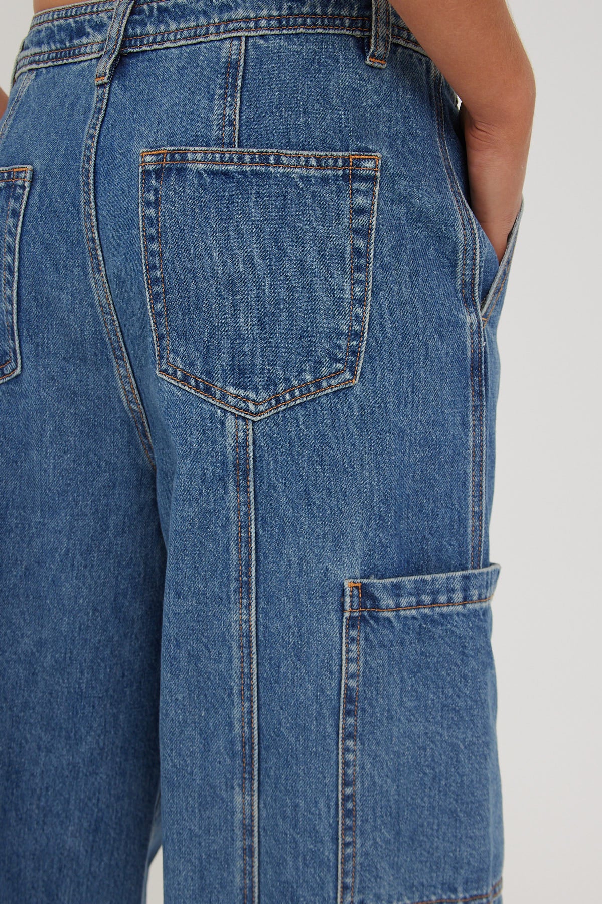 Lioness Veneda Baggy Jean Blue Denim - Image 4