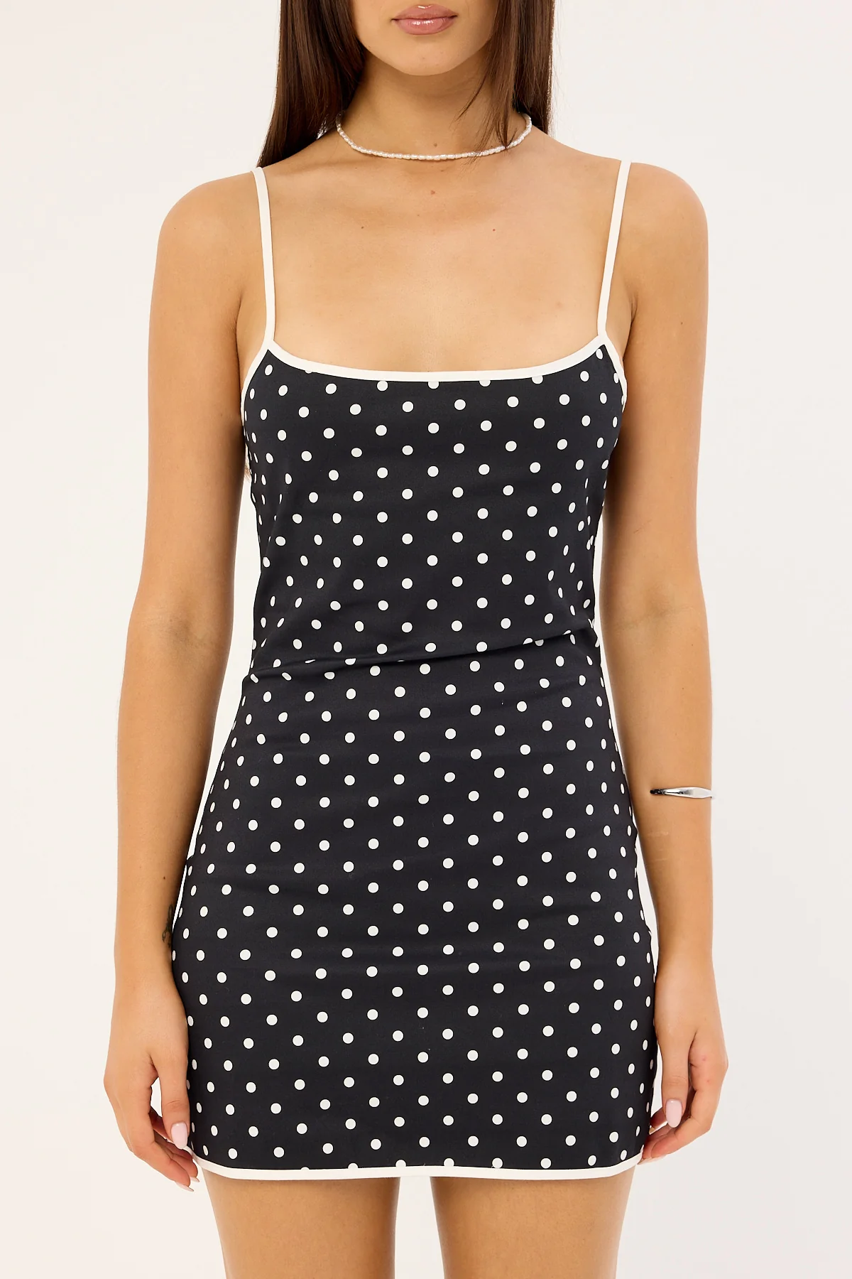 Lioness Voyage Mini Dress Noir Polka - Image 8