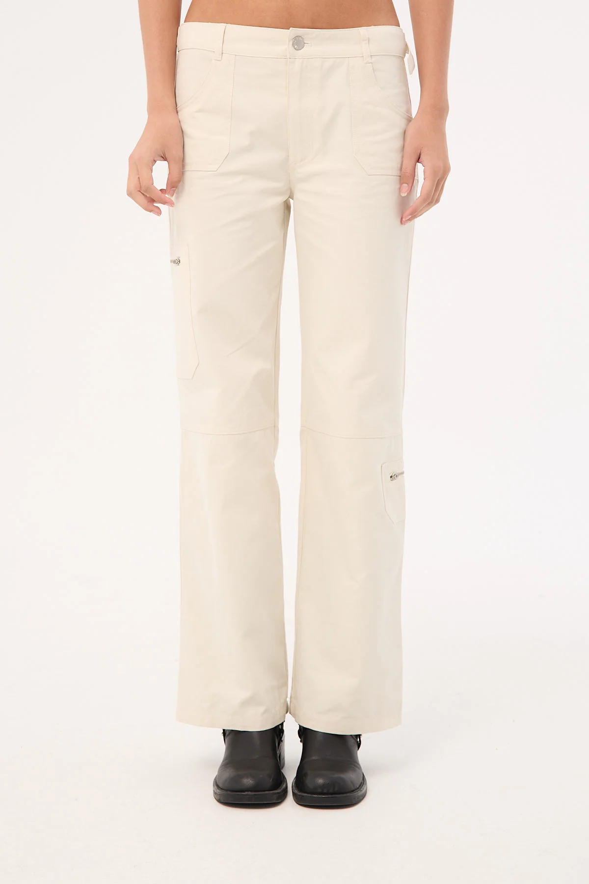 Luck & Trouble Aesha Low Rise Cargo Pant Stone - Image 8