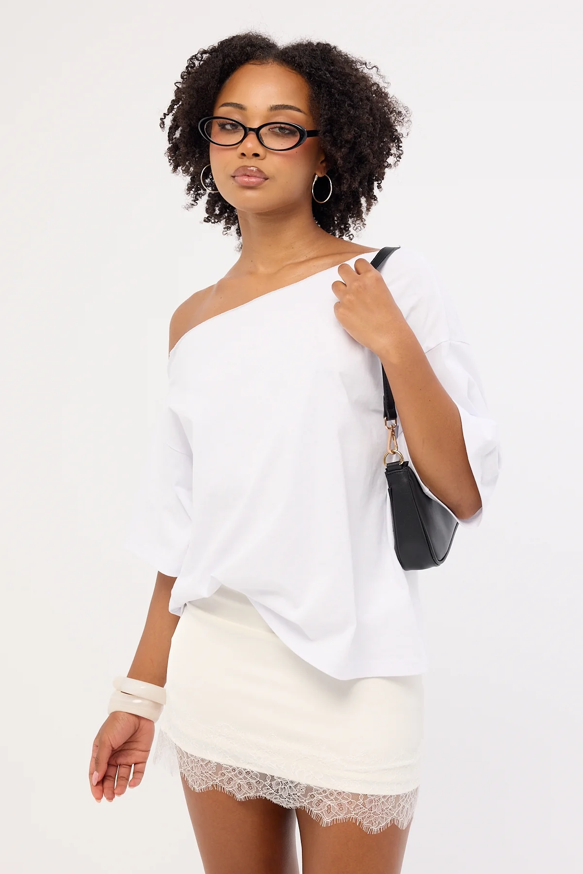 Luck & Trouble Alexa Lace Mini Skirt Off White - Image 2