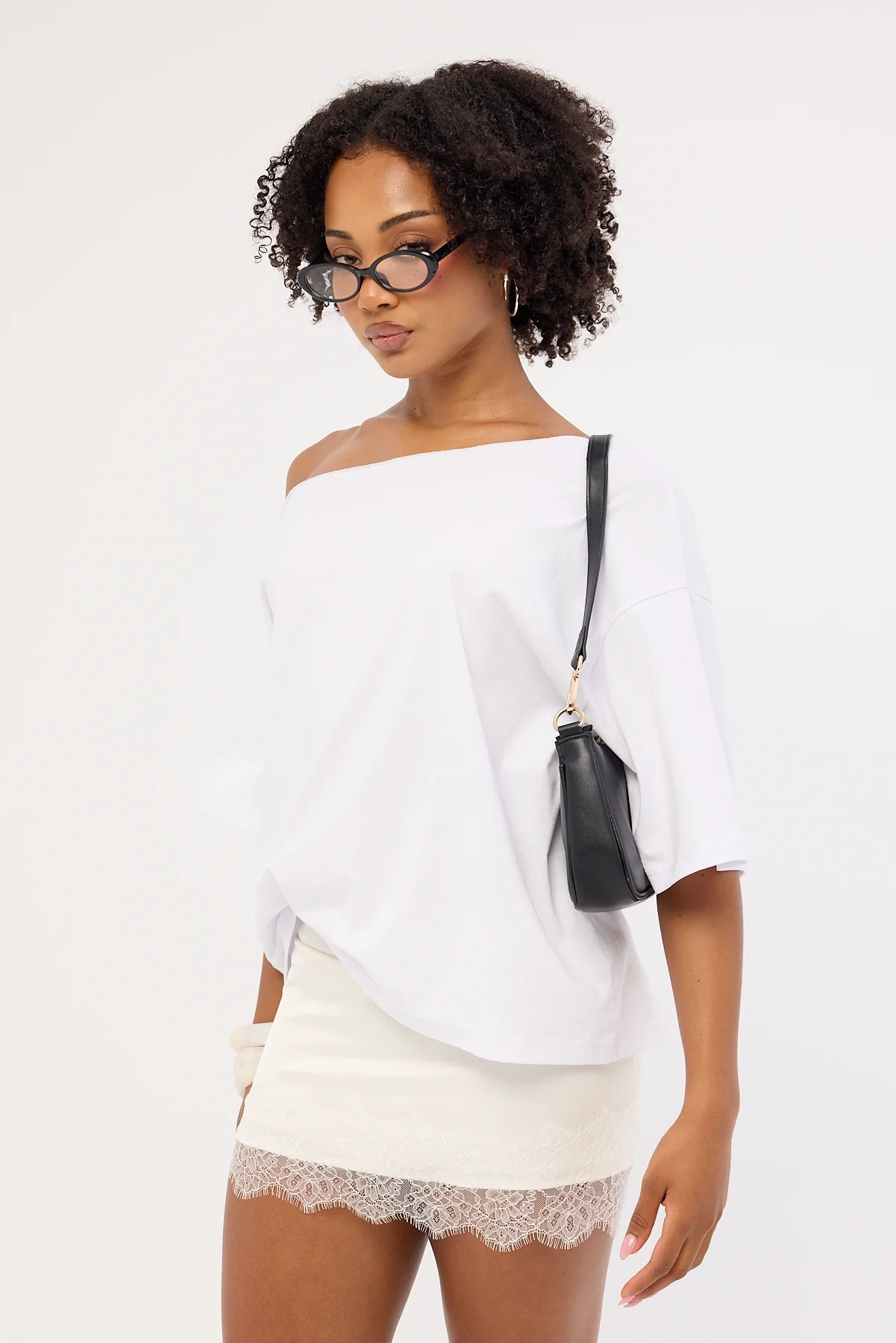 Luck & Trouble Alexa Lace Mini Skirt Off White - Image 3