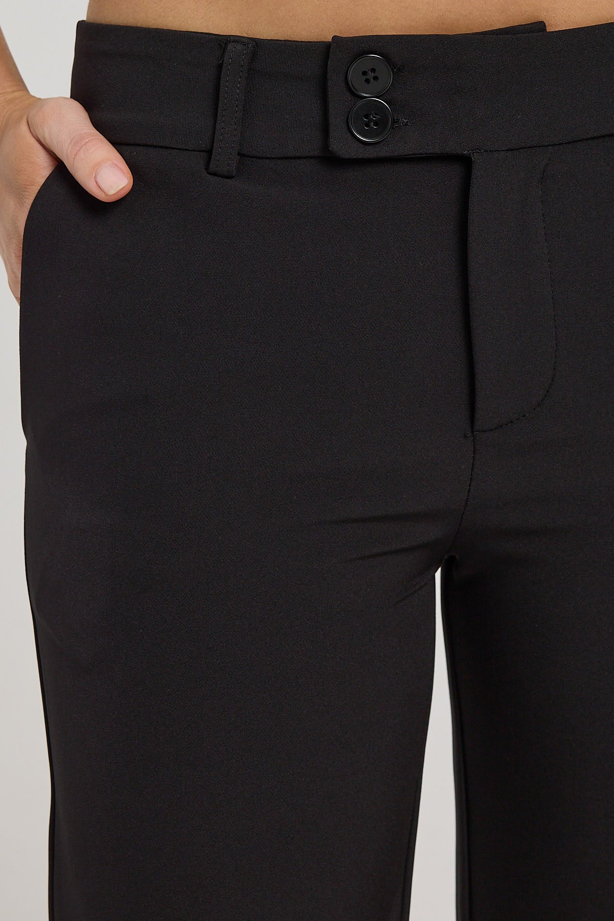 Luck & Trouble Alix Low Rise Bootcut Recycled Pants Black - Image 4