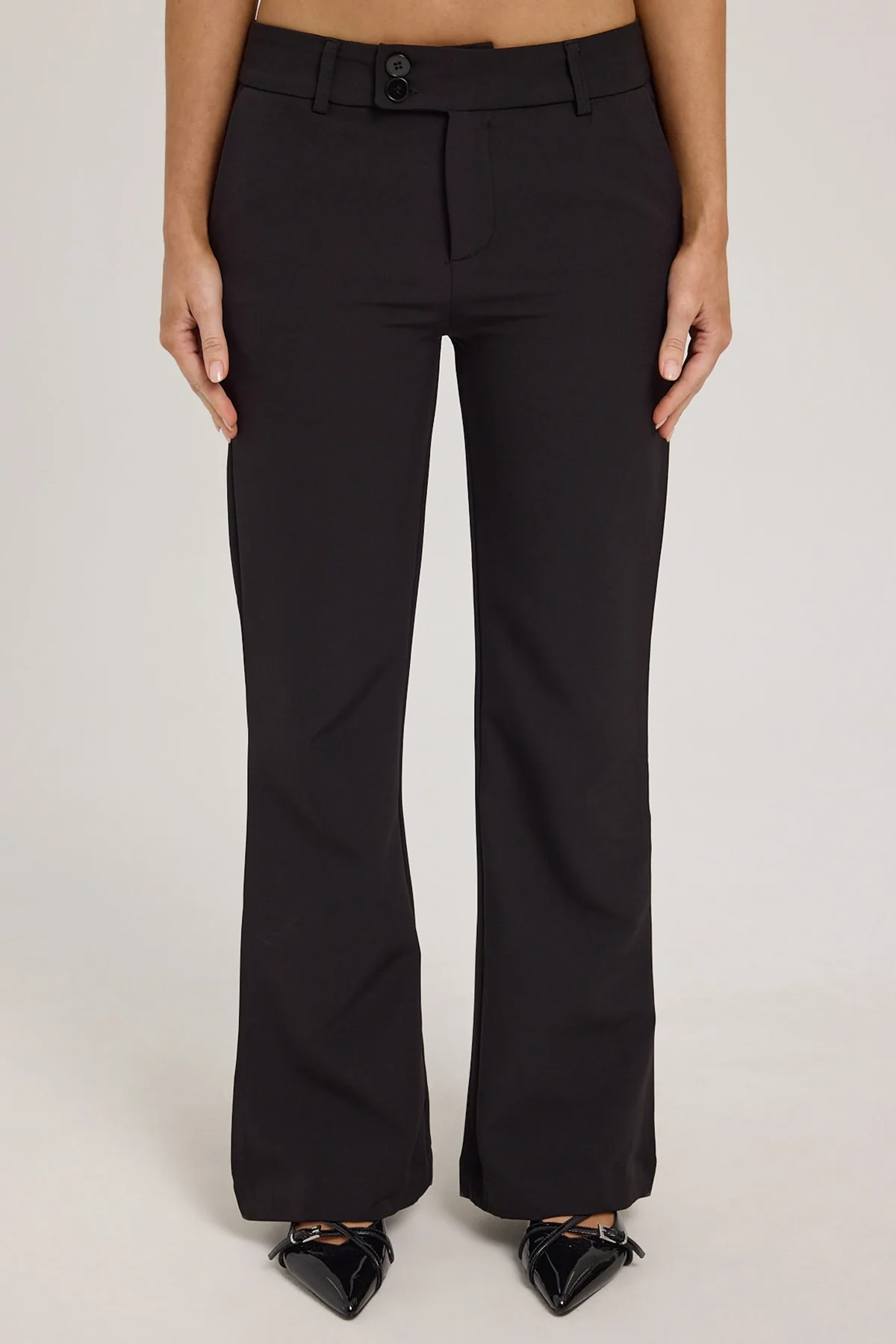 Luck & Trouble Alix Low Rise Bootcut Recycled Pants Black - Image 6