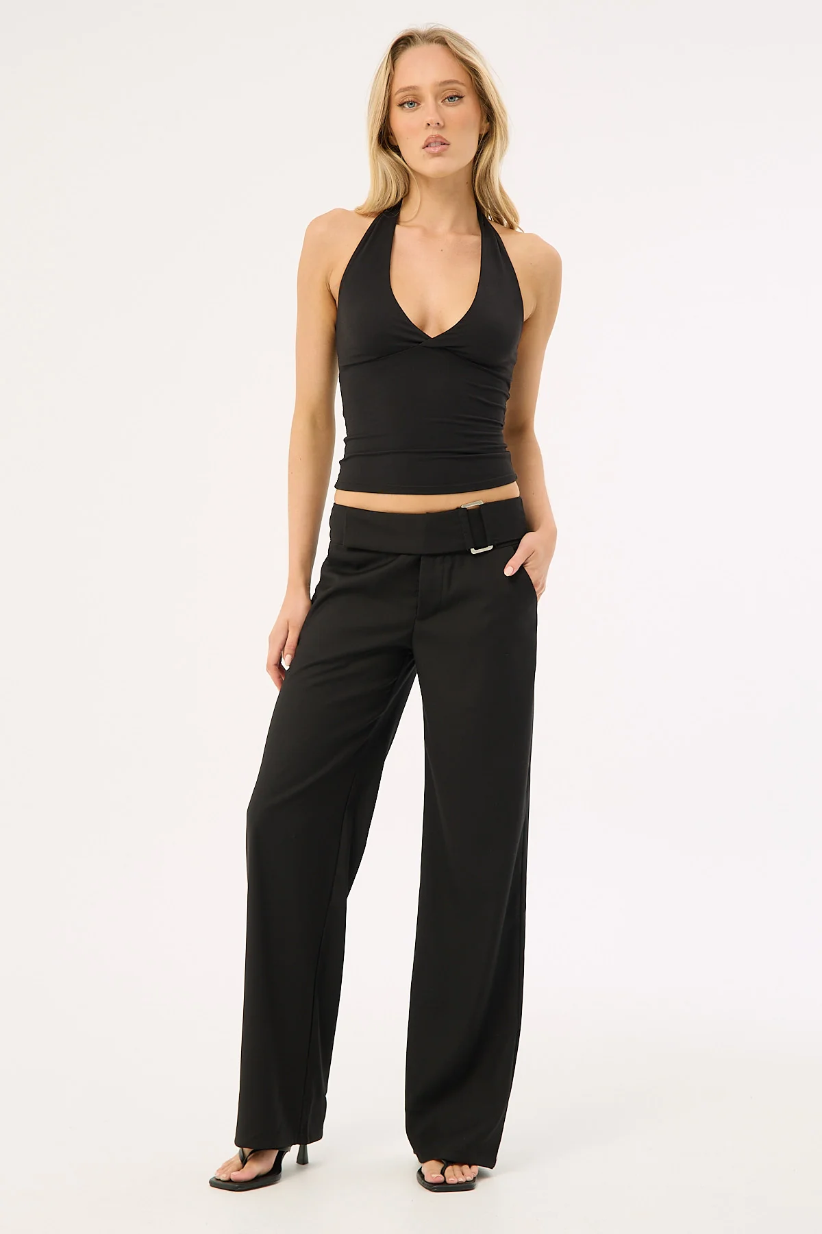 Luck & Trouble Anni Belted Pant Black