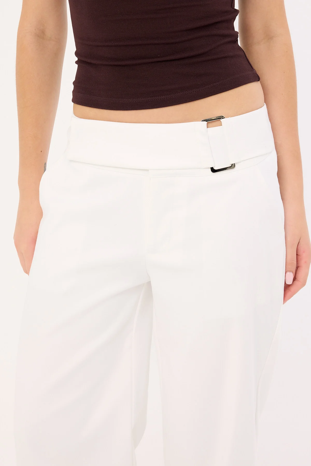 Luck & Trouble Anni Belted Pant White - Image 3