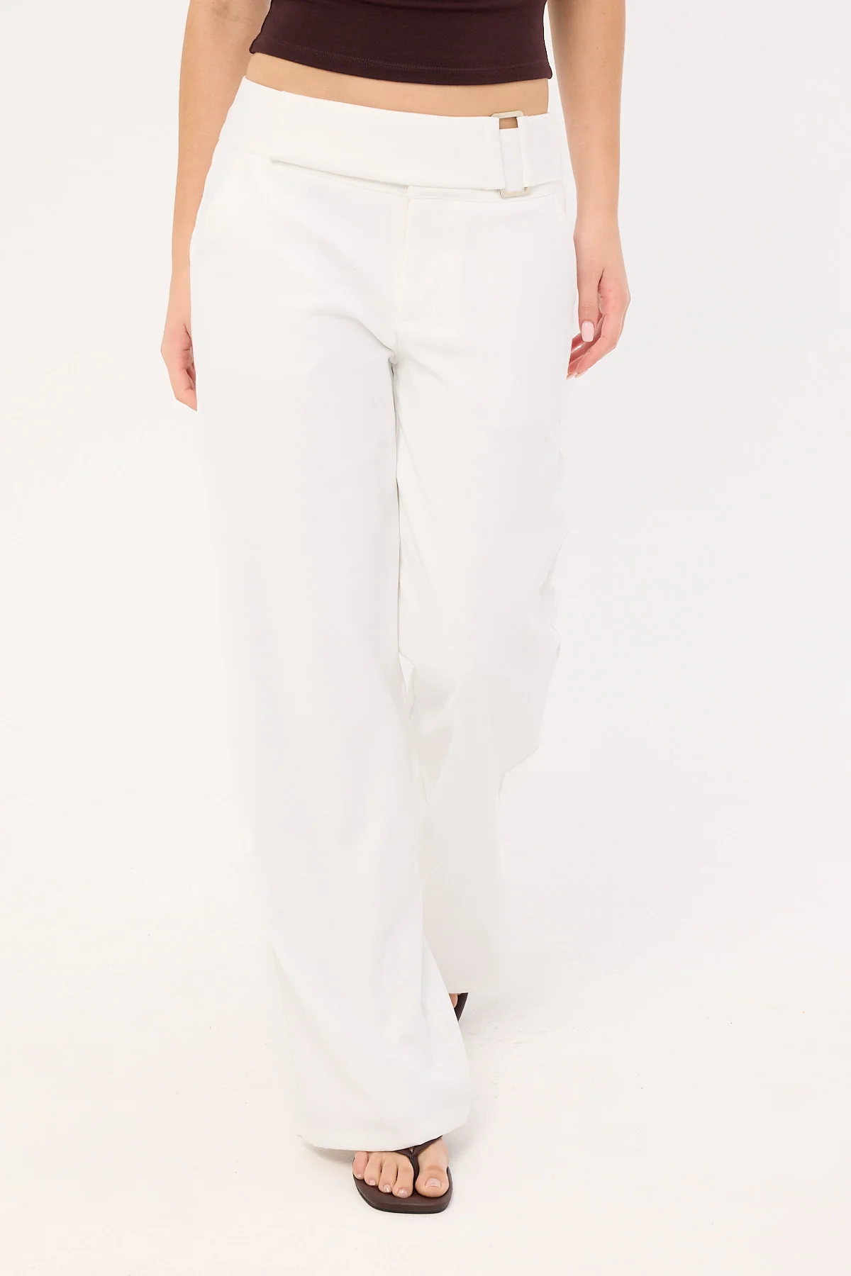 Luck & Trouble Anni Belted Pant White - Image 4