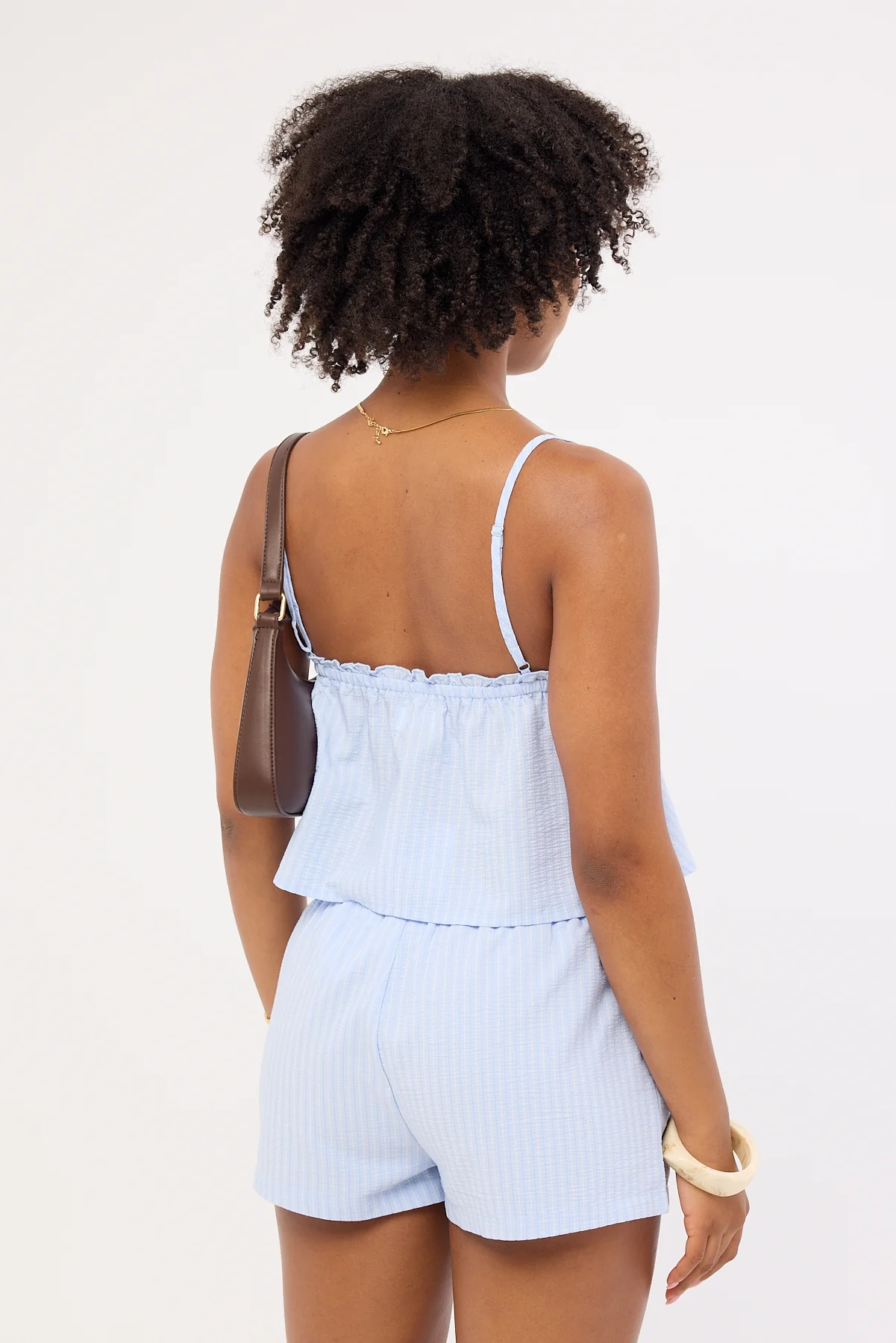 Luck & Trouble Ari Stripe Cami Top Blue Stripe - Image 5