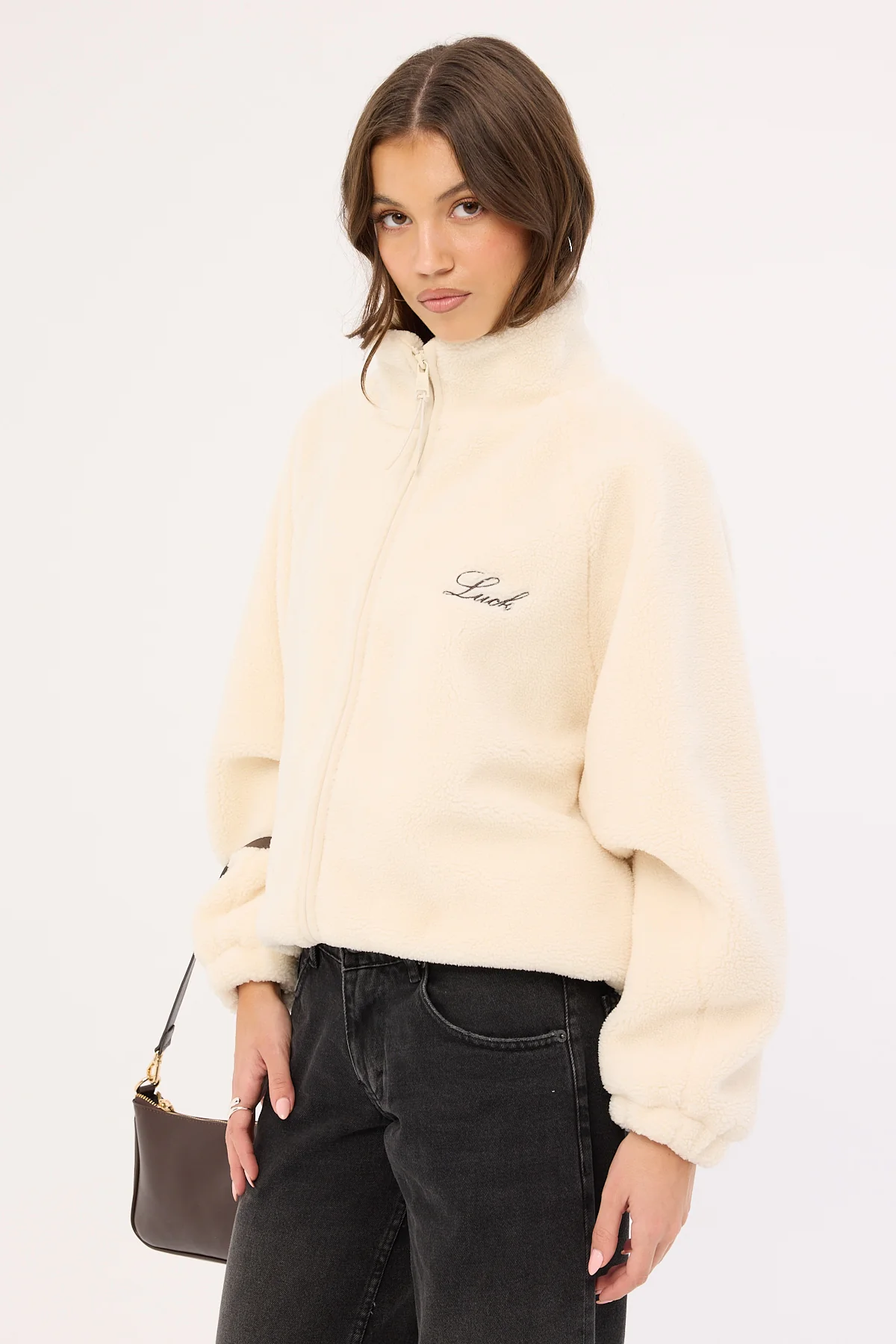 Luck & Trouble Aspen Sherpa Jacket Cream - Image 4
