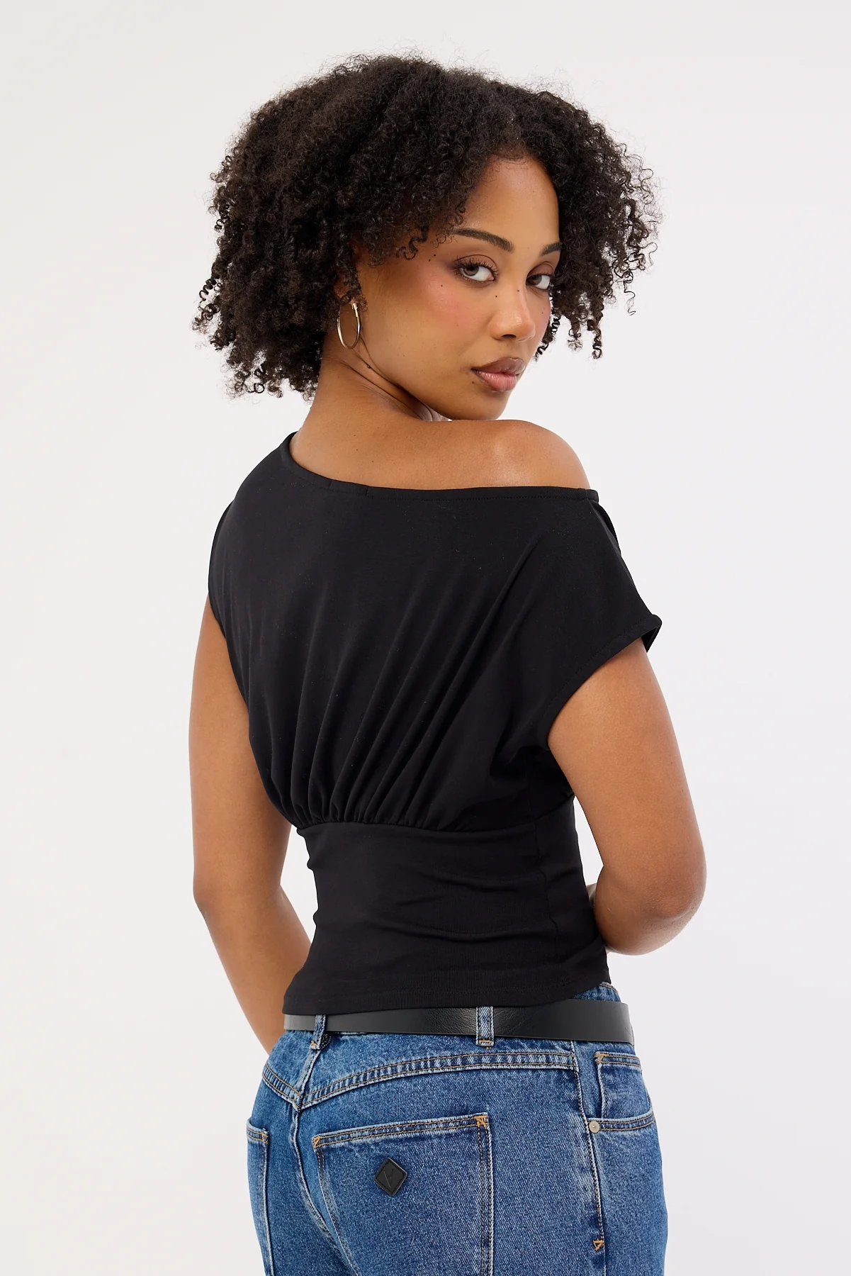 Luck & Trouble Asta Cinched Waist T-shirt Black - Image 7