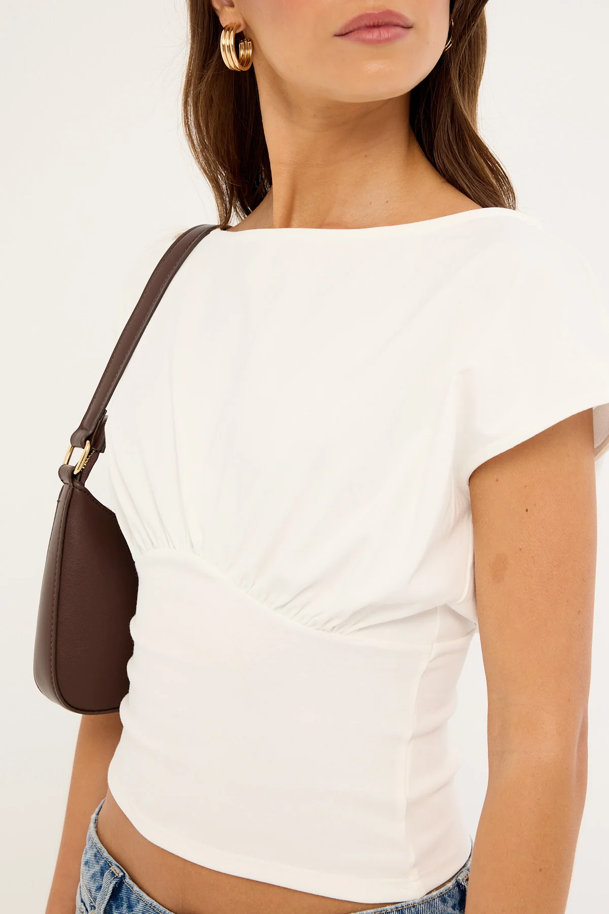 Luck & Trouble Asta Cinched Waist T-Shirt White - Image 10