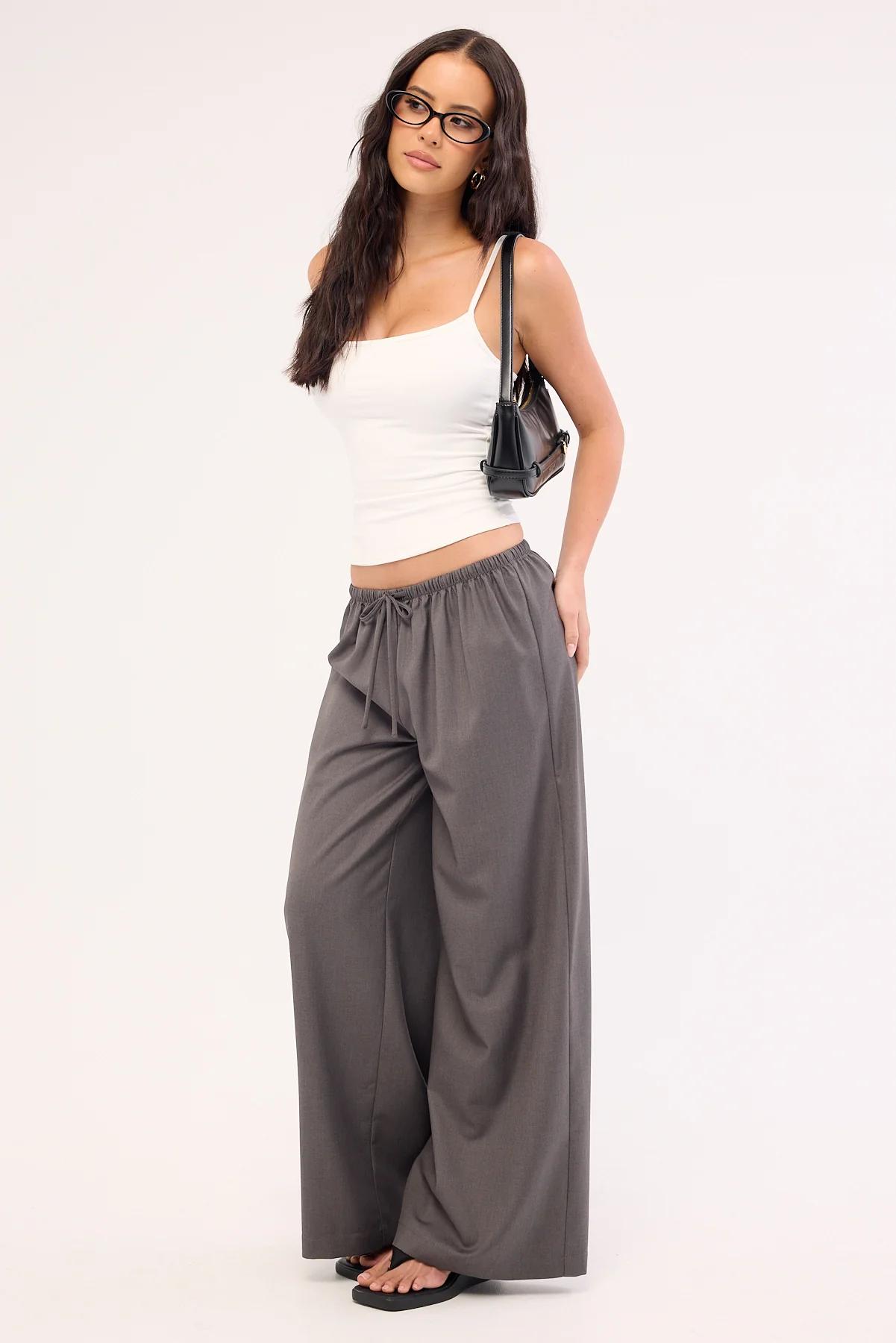 Luck & Trouble Azalea Mid Rise Pant Charcoal