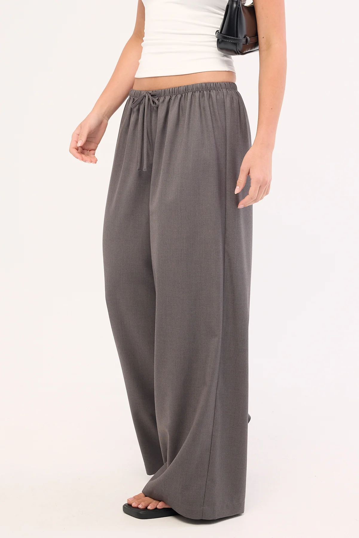 Luck & Trouble Azalea Mid Rise Pant Charcoal - Image 3