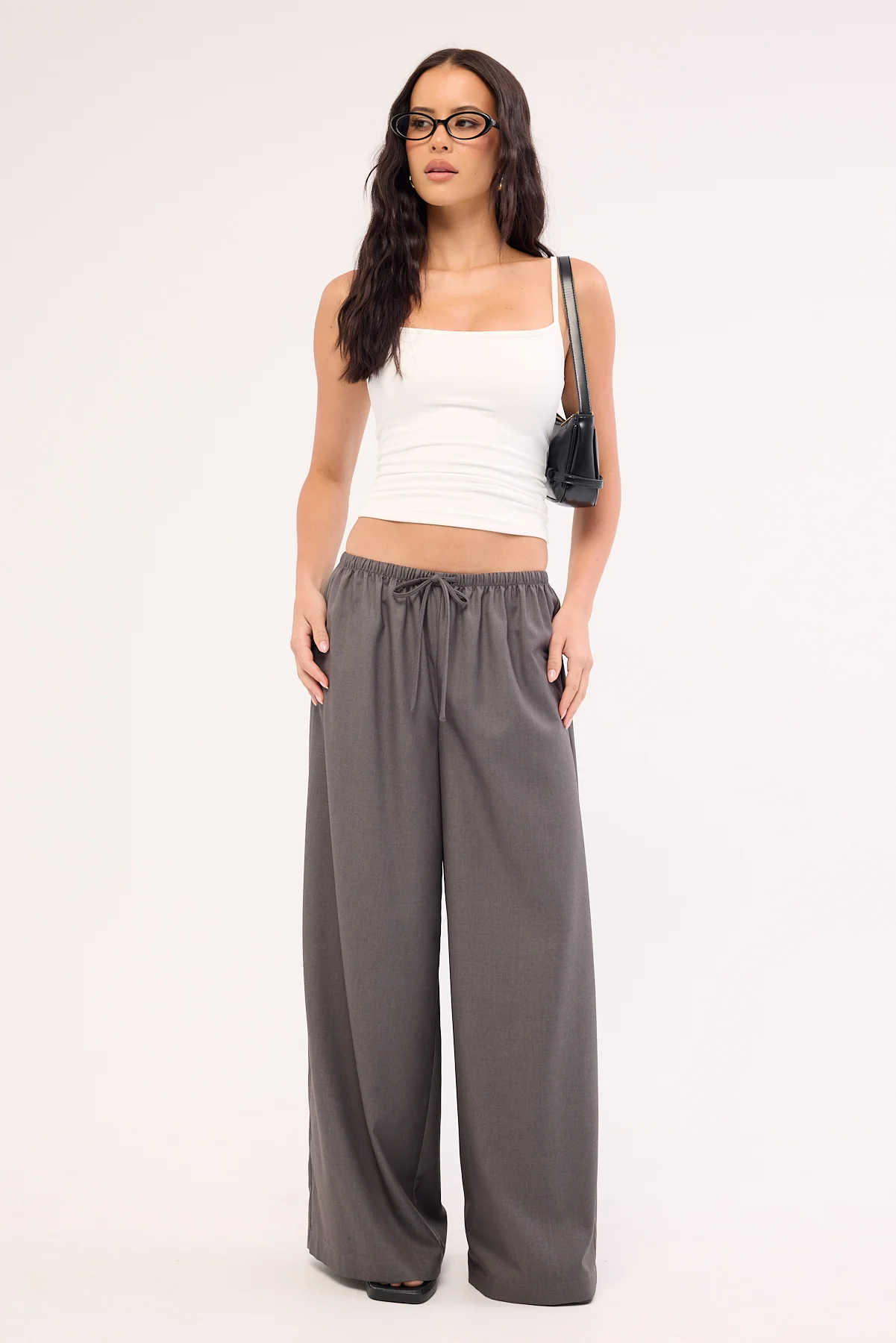 Luck & Trouble Azalea Mid Rise Pant Charcoal - Image 4