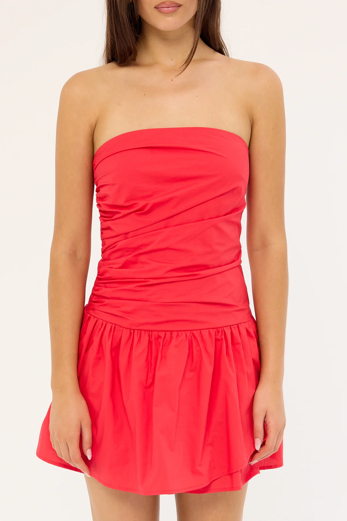 Luck & Trouble Calle Drop Waist Mini Dress Red - Image 6