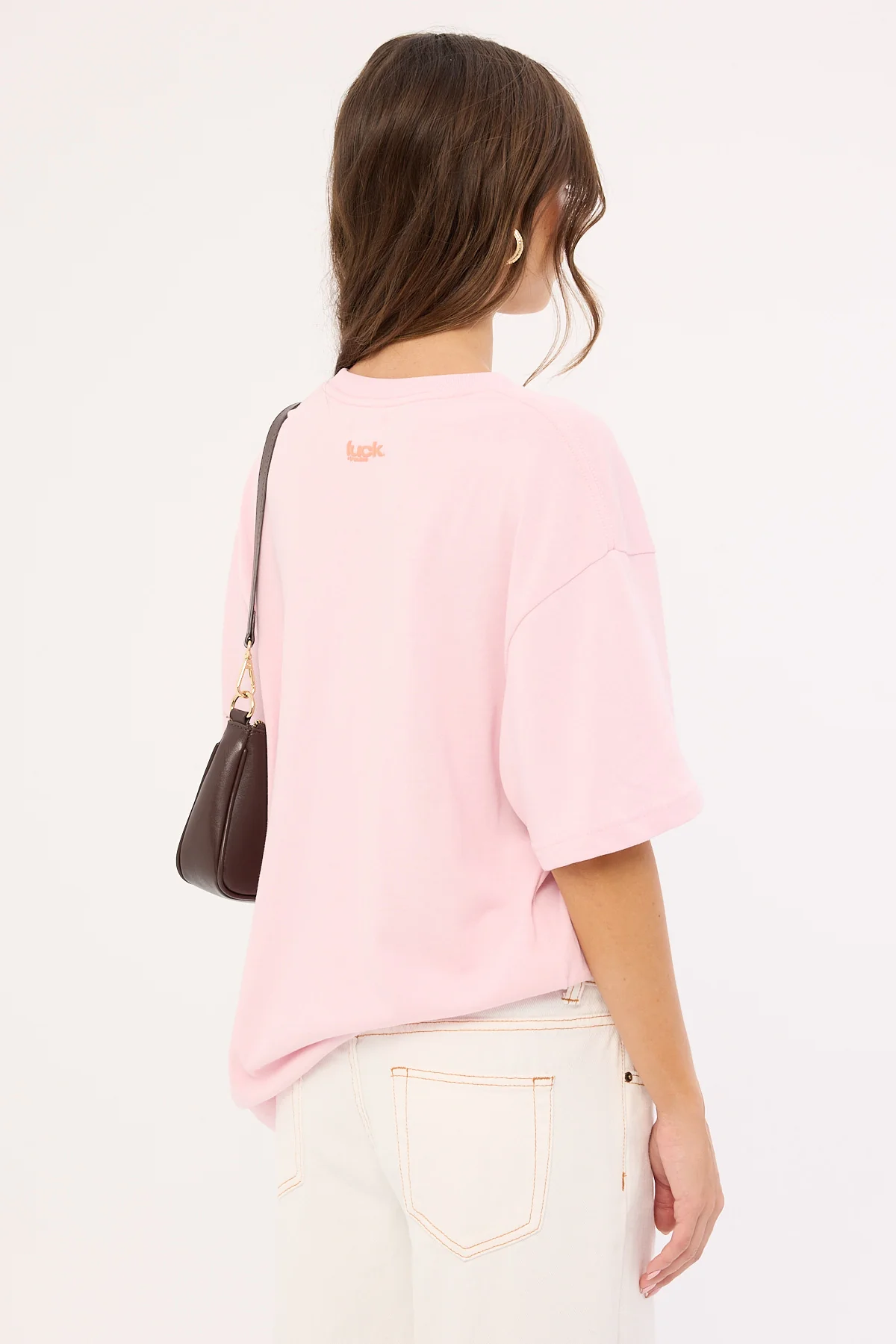 Luck & Trouble Cin Cin Oversized Tee Pink - Image 5