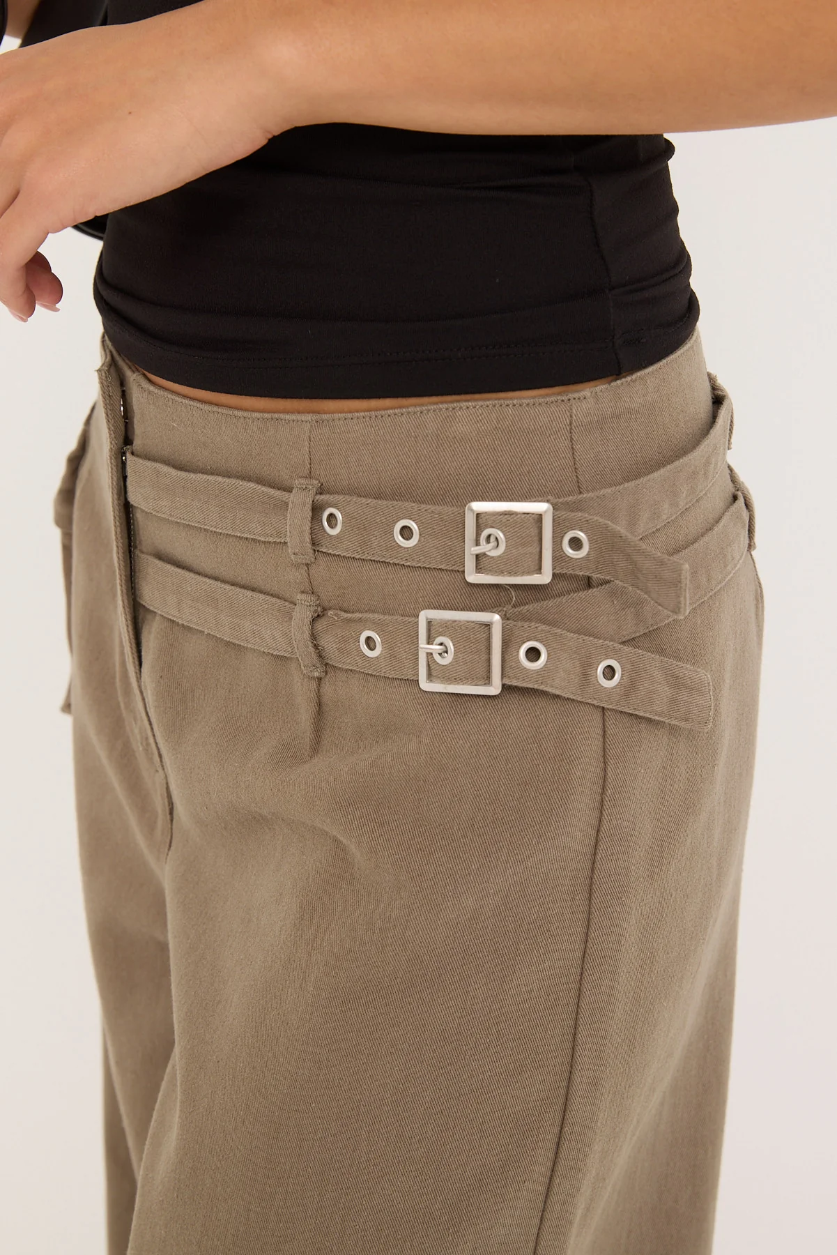 Luck & Trouble Command Cargo Pant Washed Khaki Green - Image 5