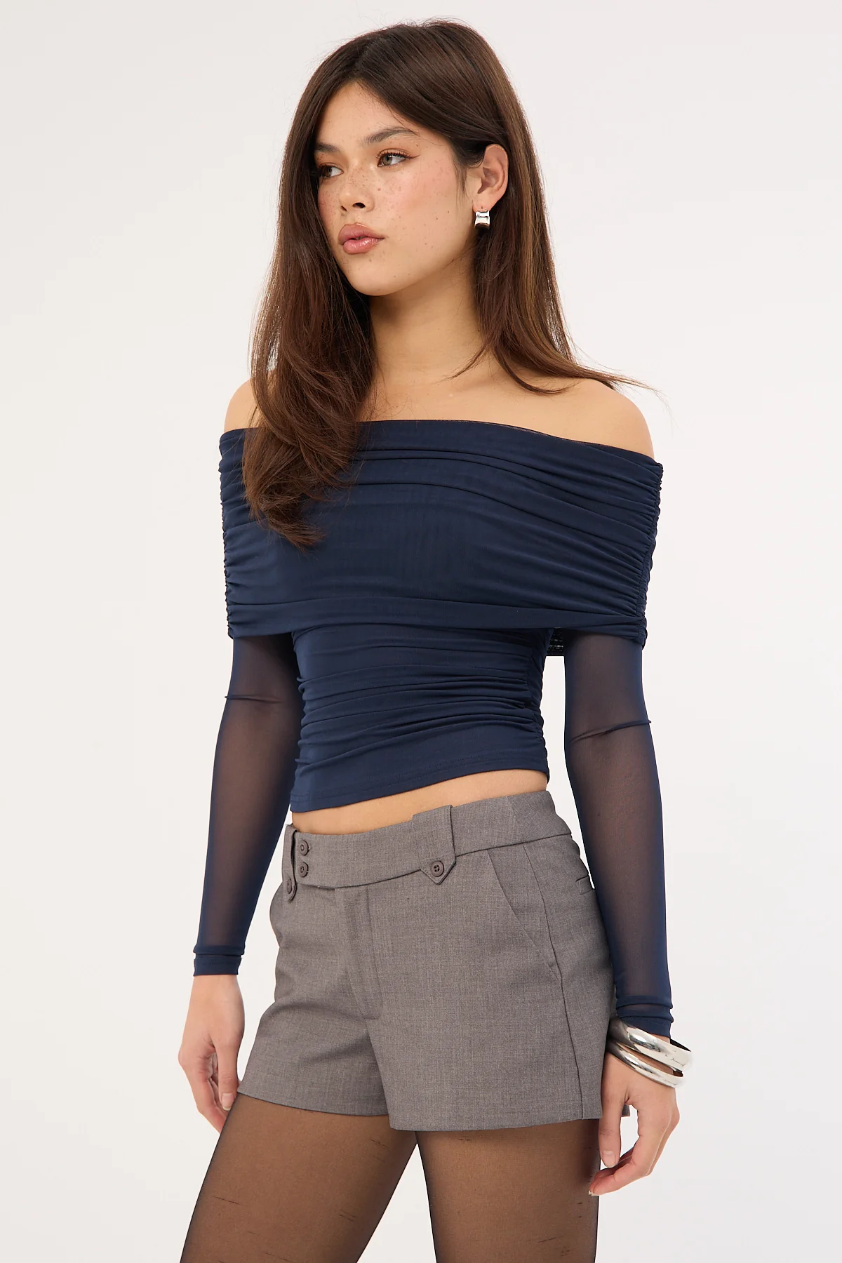 Luck & Trouble Duke Tailored Shorts Grey - Image 5
