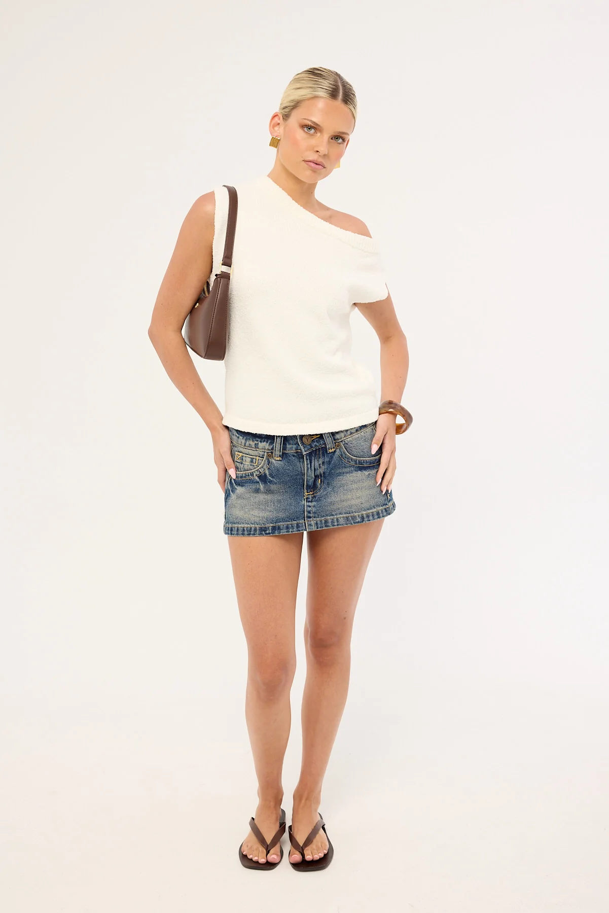 Luck & Trouble Ella Knit Top White - Image 2