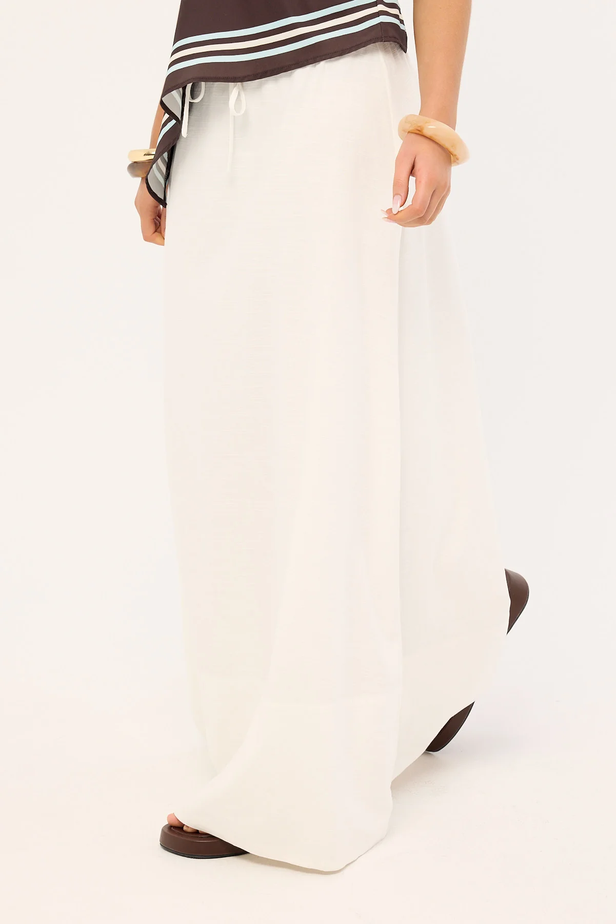Luck & Trouble Estelle Maxi Skirt White - Image 3