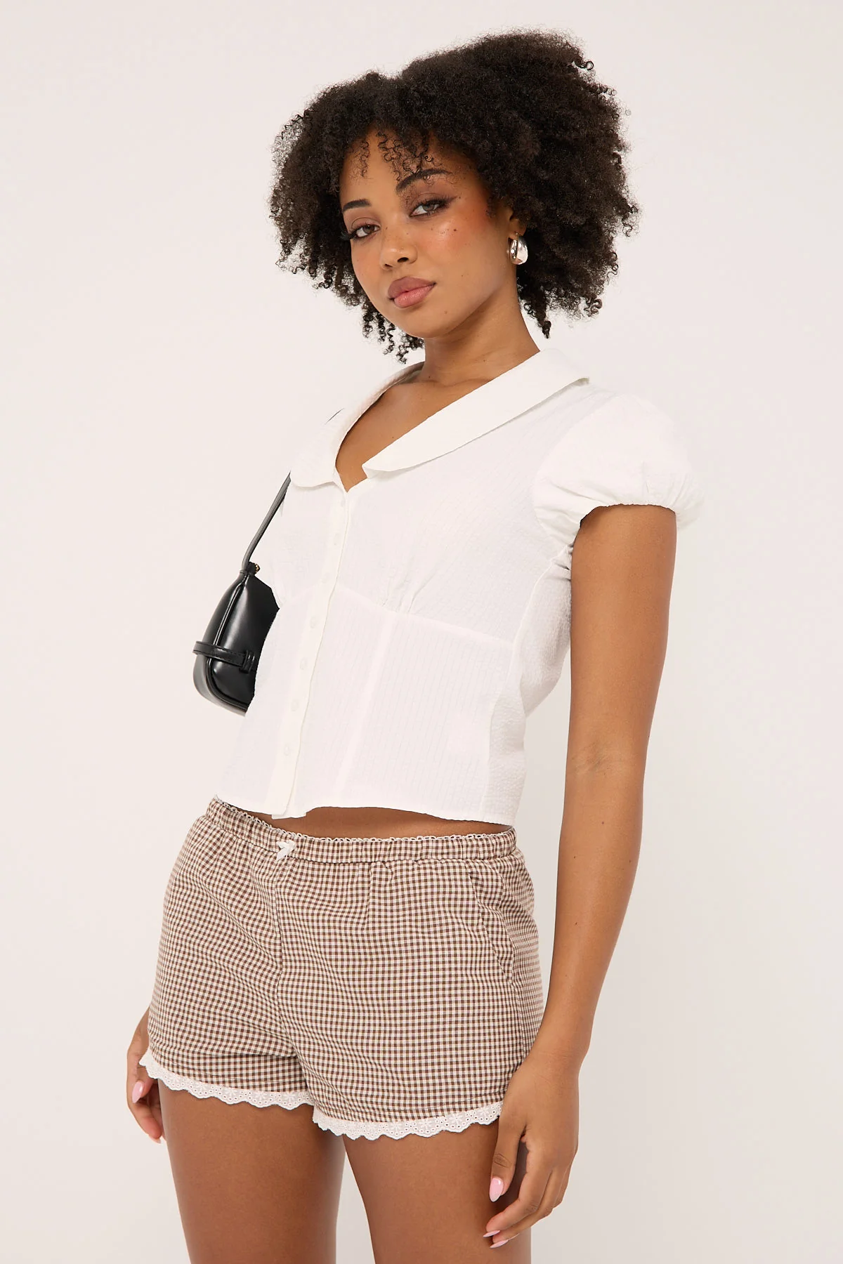 Luck & Trouble Frankie Bloomer Short Brown Print - Image 5