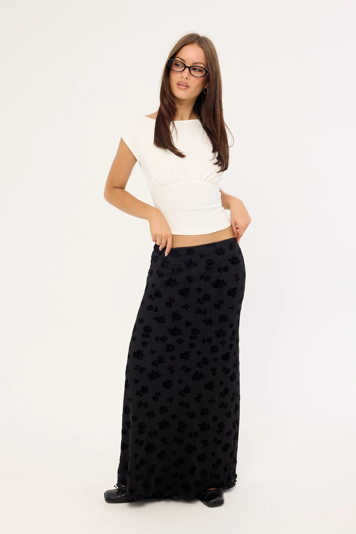 Luck & Trouble Gia Maxi Skirt Black