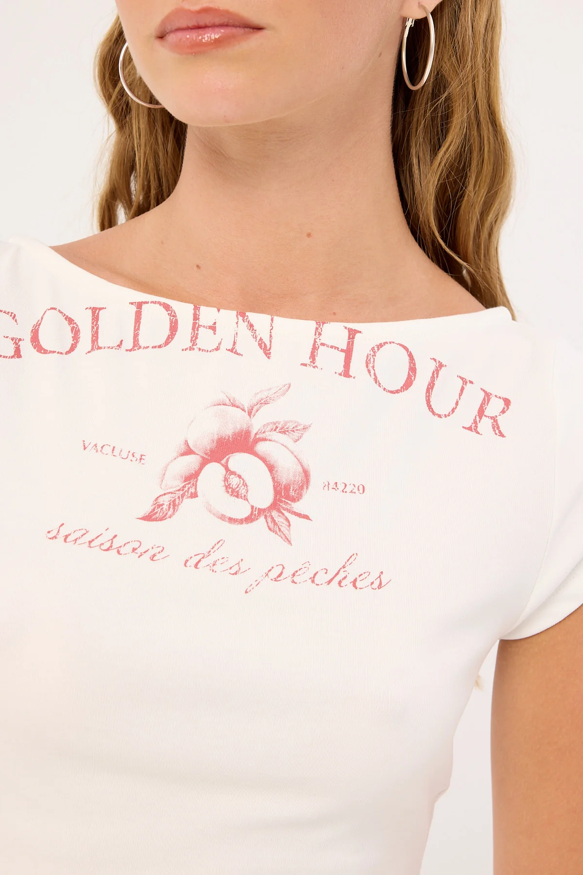 Luck & Trouble Golden Hour Cut Off T-shirt White - Image 3
